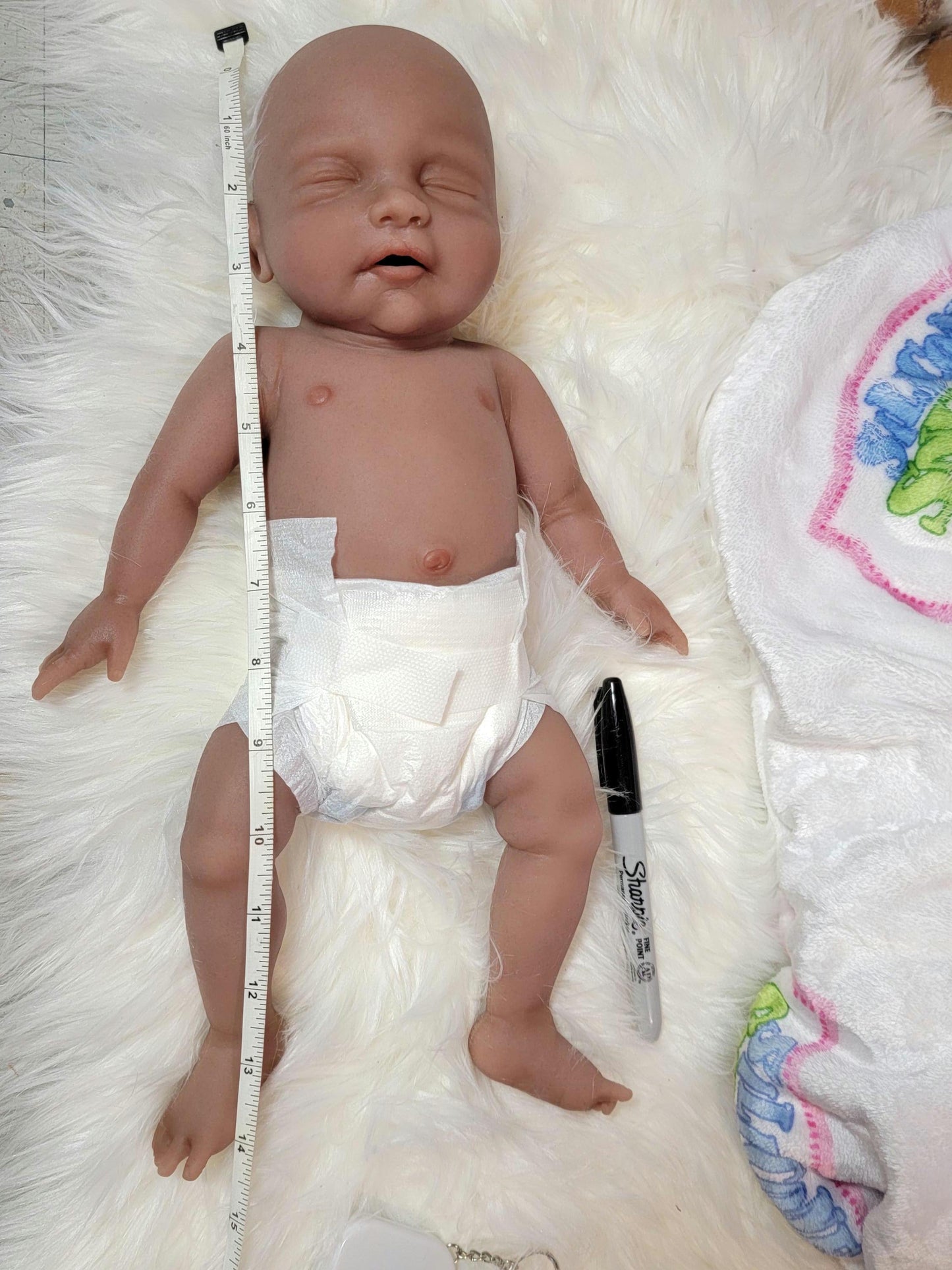 Authentic 14" Silicone Baby Doll Enhanced Realism Edition - Emerson Handmade by Artist