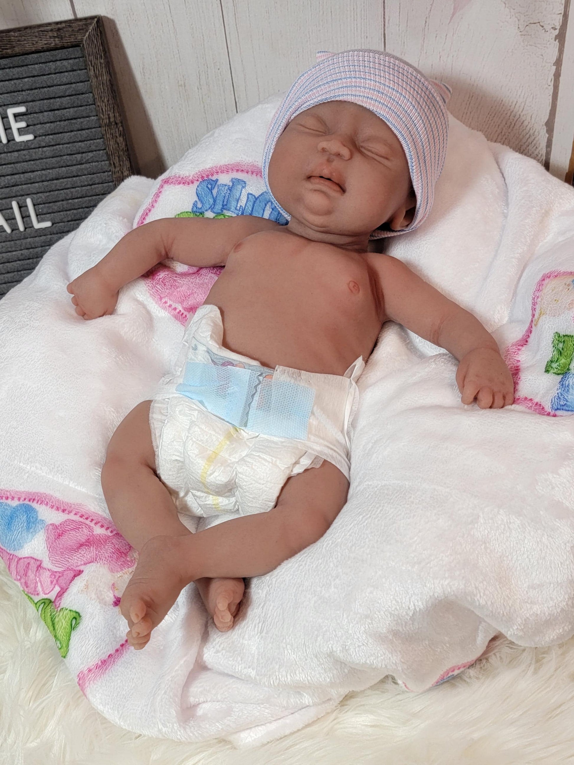 Handmade 16" Silicone Baby Doll - Abigail or Abraham Enhanced Realism Edition
