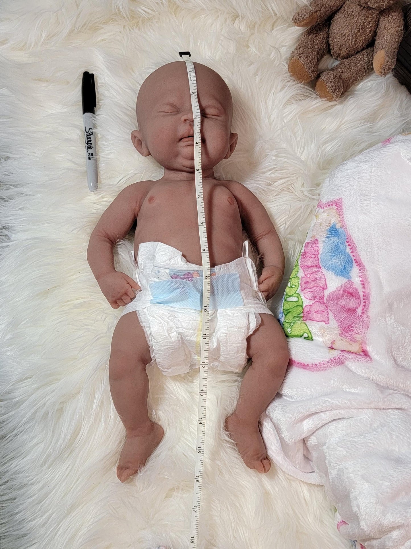 Handmade 16" Silicone Baby Doll - Abigail or Abraham Enhanced Realism Edition