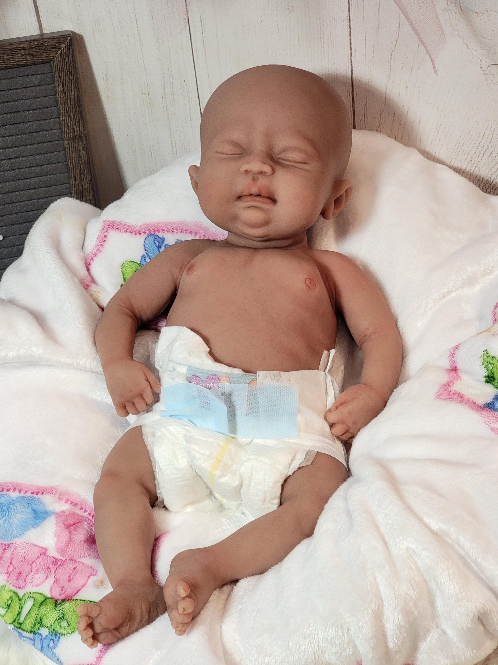Handmade 16" Silicone Baby Doll - Abigail or Abraham Enhanced Realism Edition