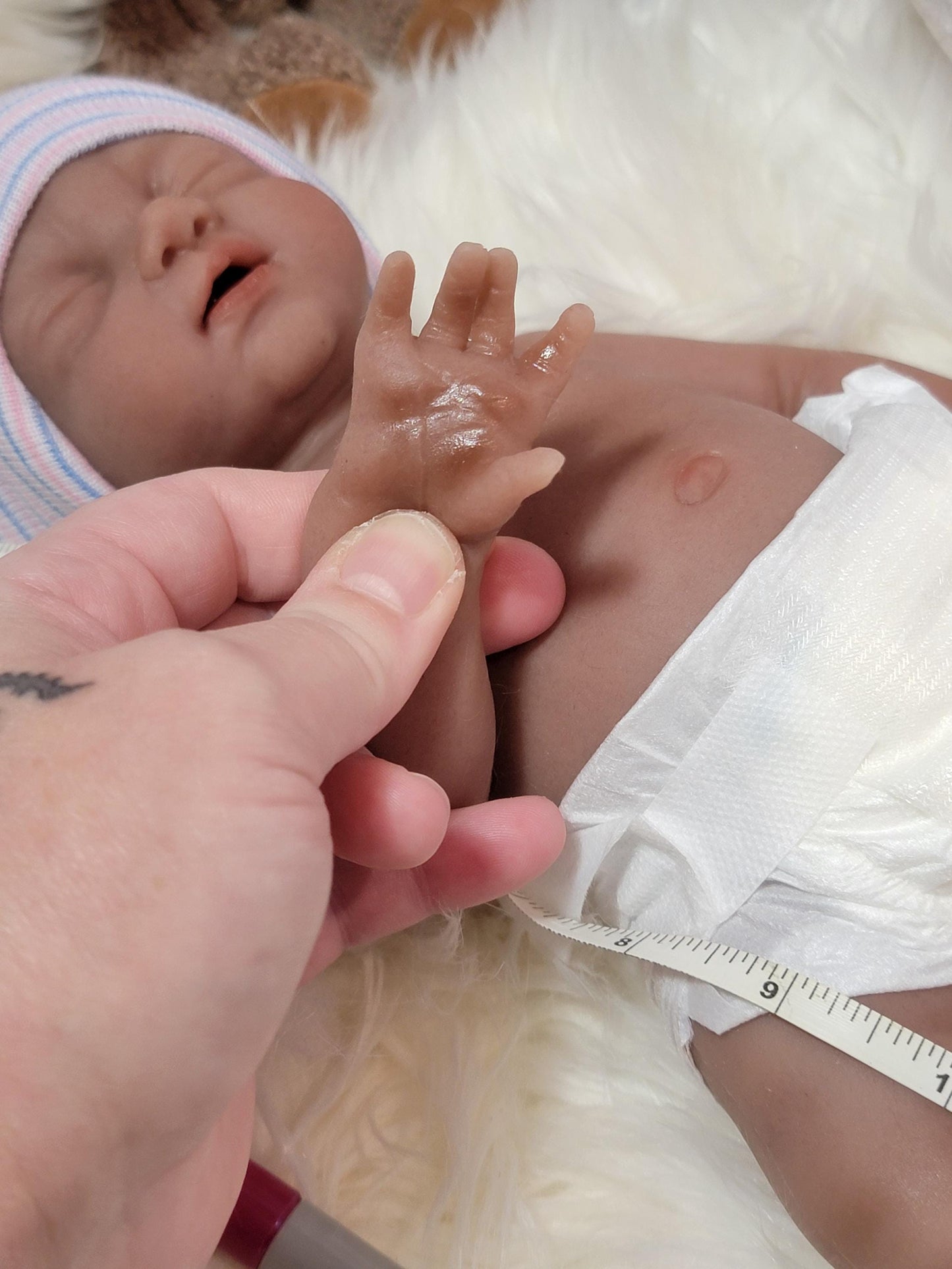 Handmade 14" Silicone Baby Doll "Tabitha" or "Tony" Enhanced Realism Edition