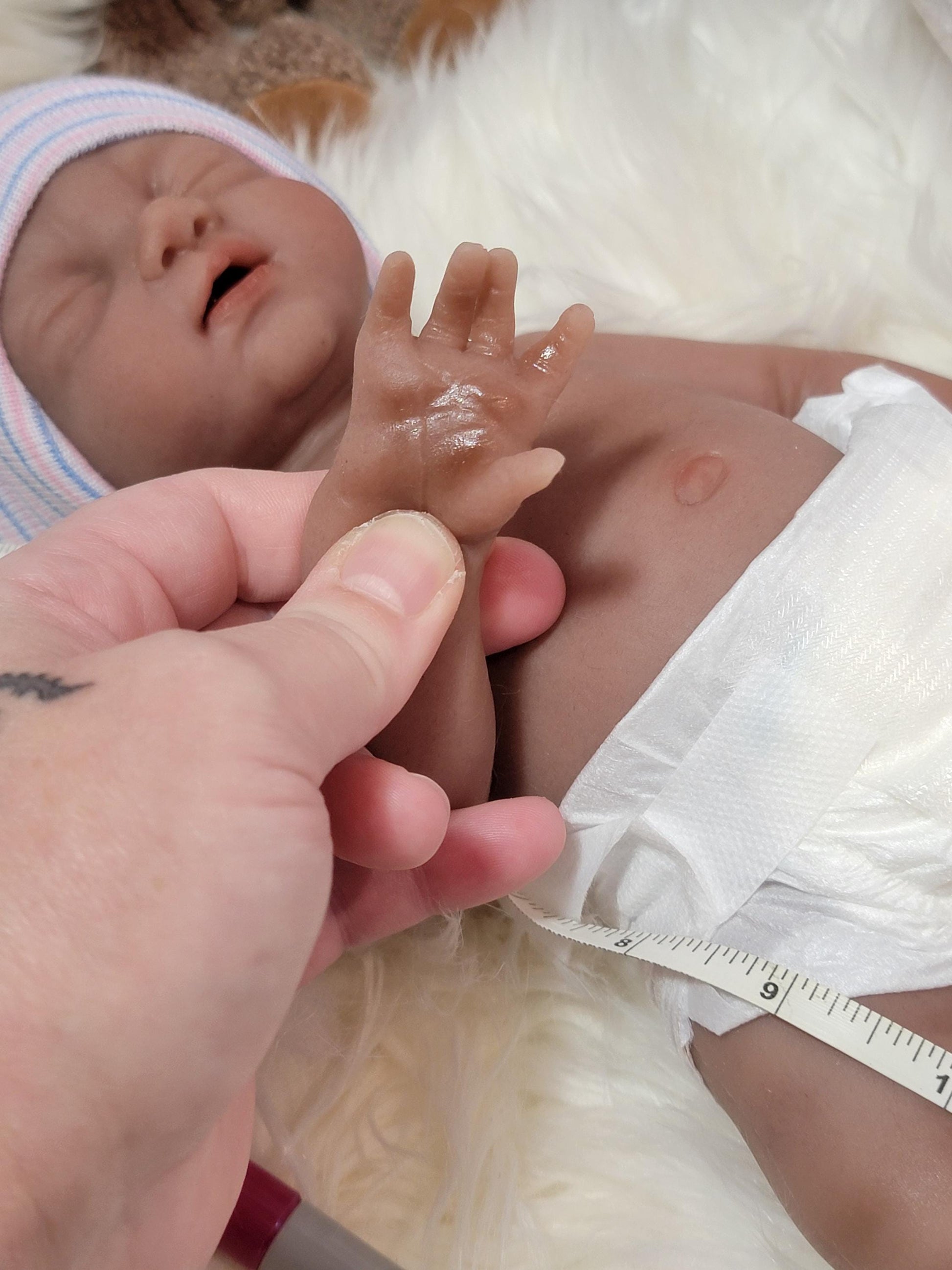 Handmade 14" Silicone Baby Doll "Tabitha" or "Tony" Enhanced Realism Edition