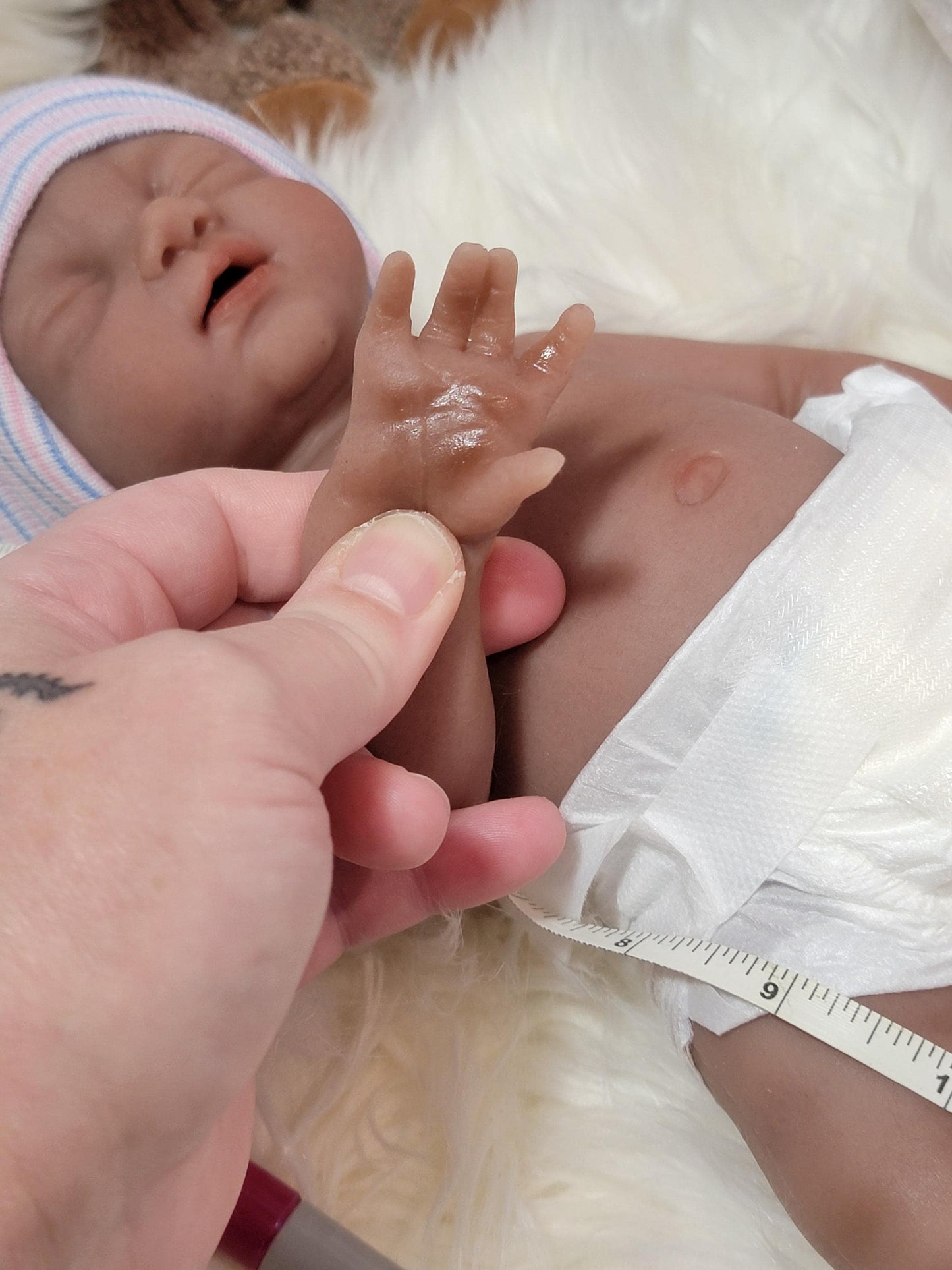 Authentic 14" Silicone Baby Doll "Tabitha" or "Tony" Enhanced Realism Edition Handmade by Artist