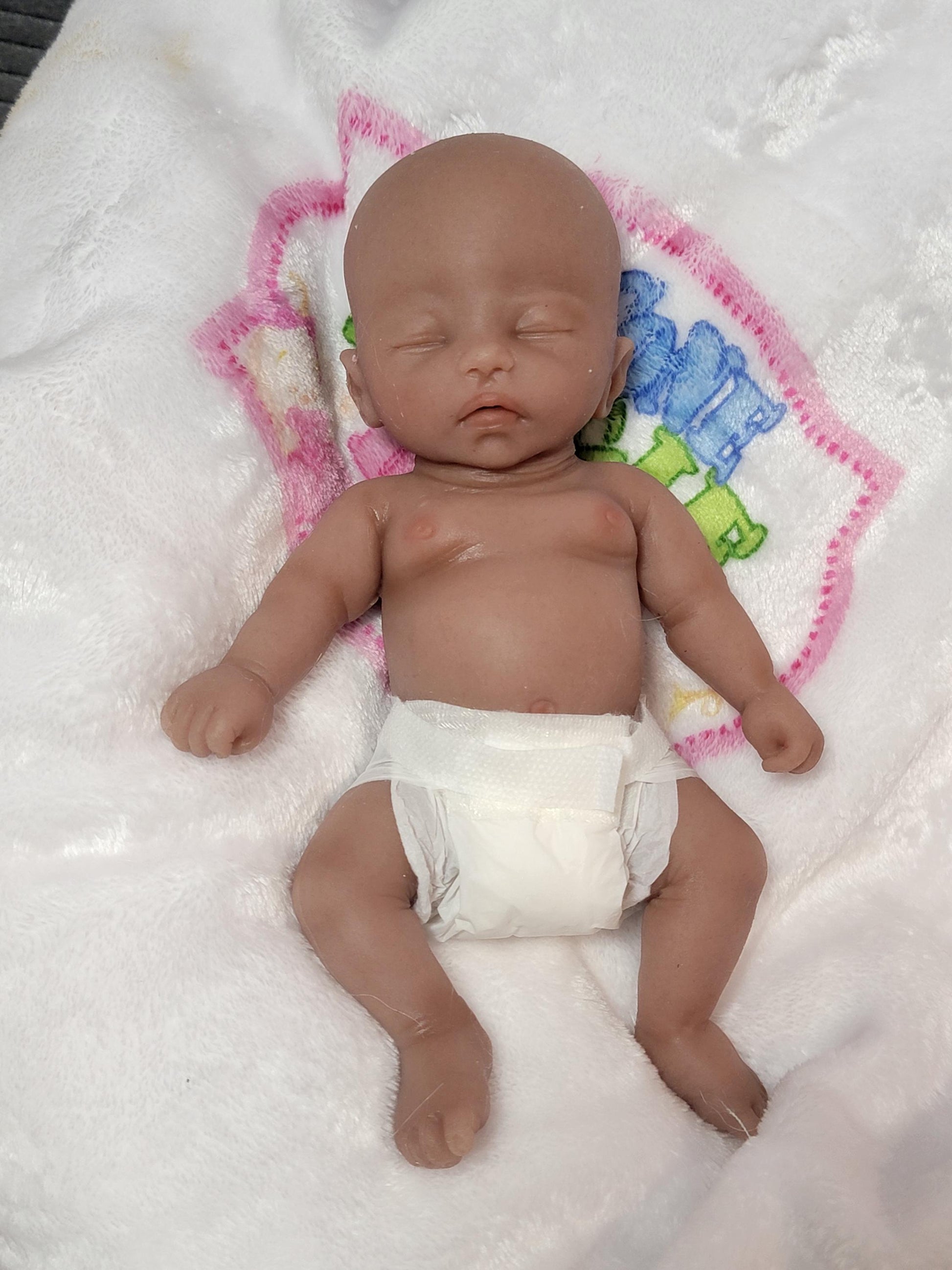 Handmade 8" Silicone Baby Doll - Izzy Enhanced Realism Edition