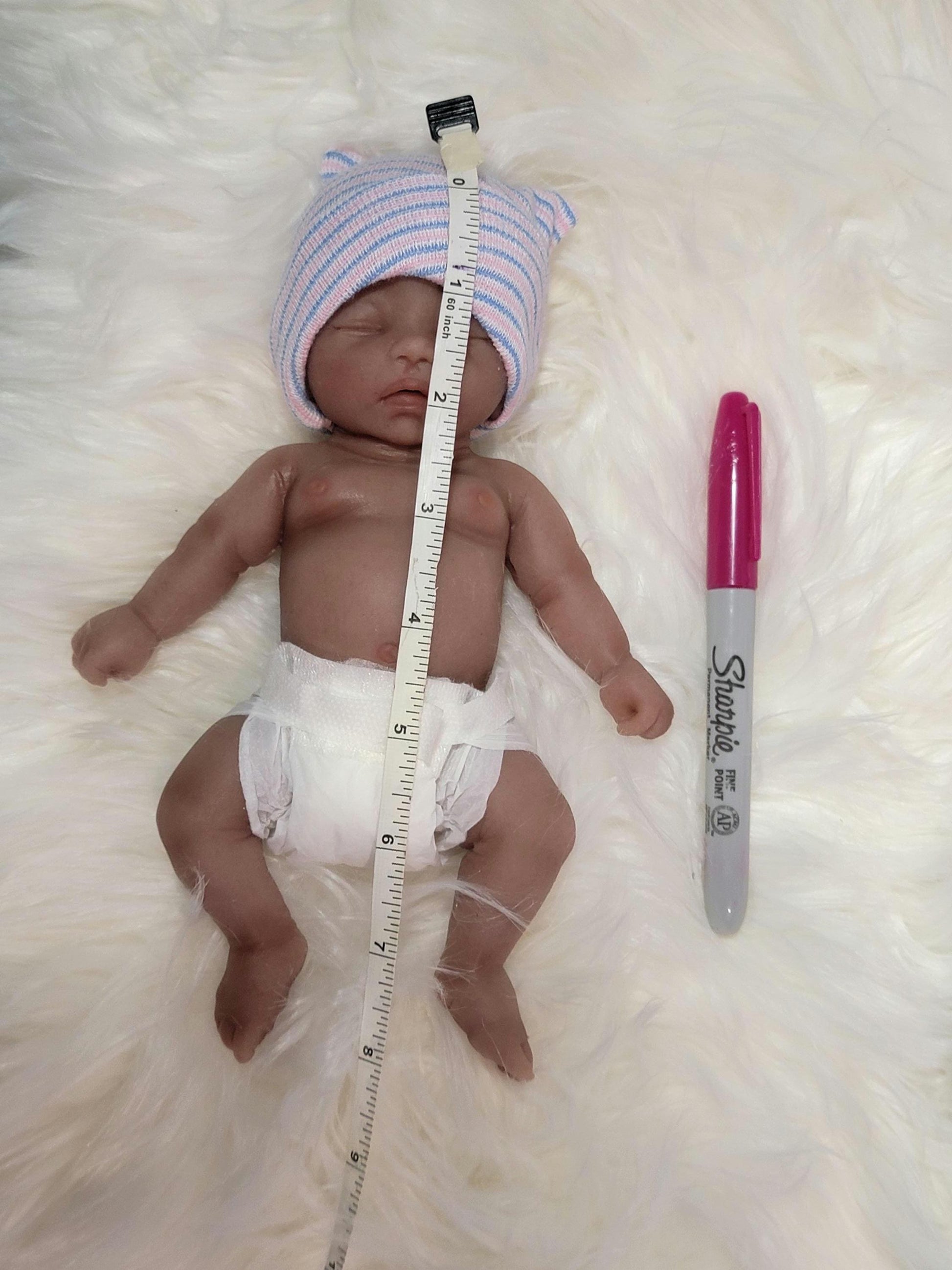 Handmade 8" Silicone Baby Doll - Izzy Enhanced Realism Edition