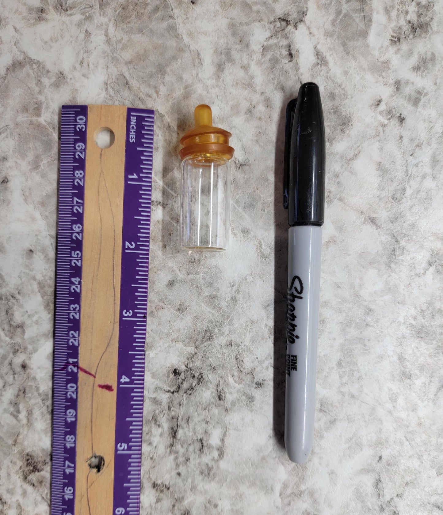 6 to 9 inch Dolls Miniature Glass Baby Bottle