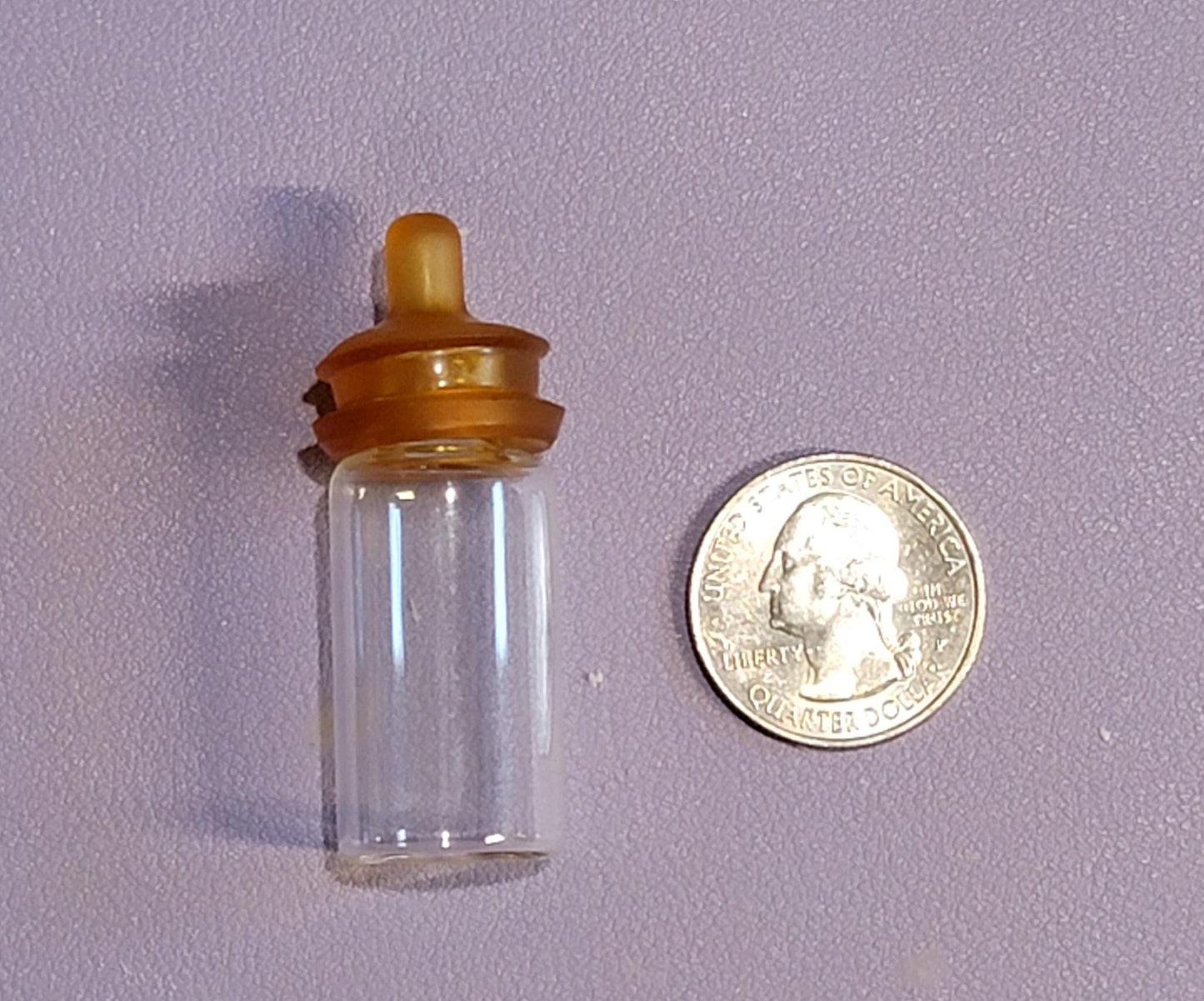 6 to 9 inch Dolls Miniature Glass Baby Bottle