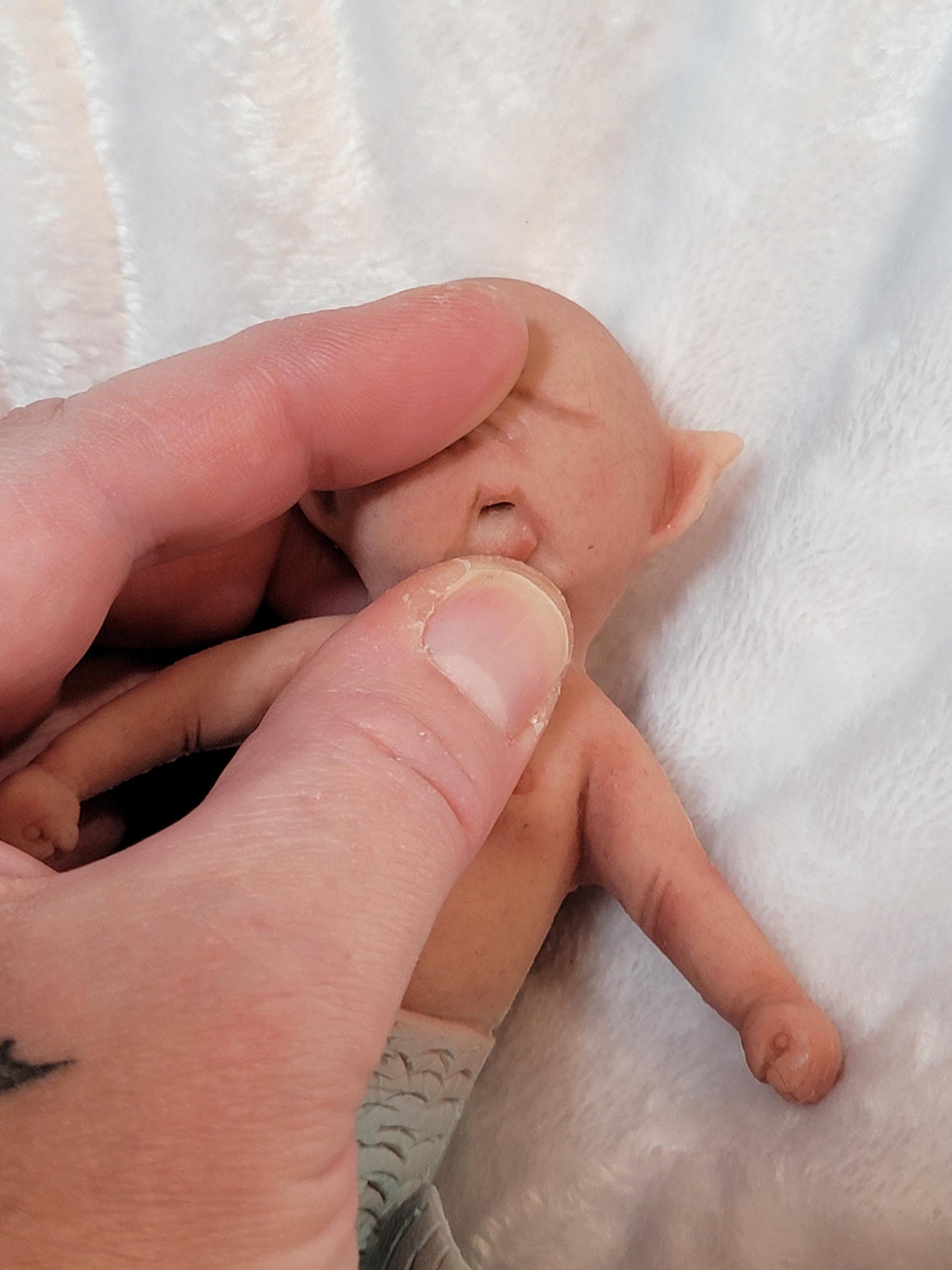 Authentic 5" Mermaid "Avalon" Full Silicone Baby Doll Enhanced Realism Edition Handmade by Artist