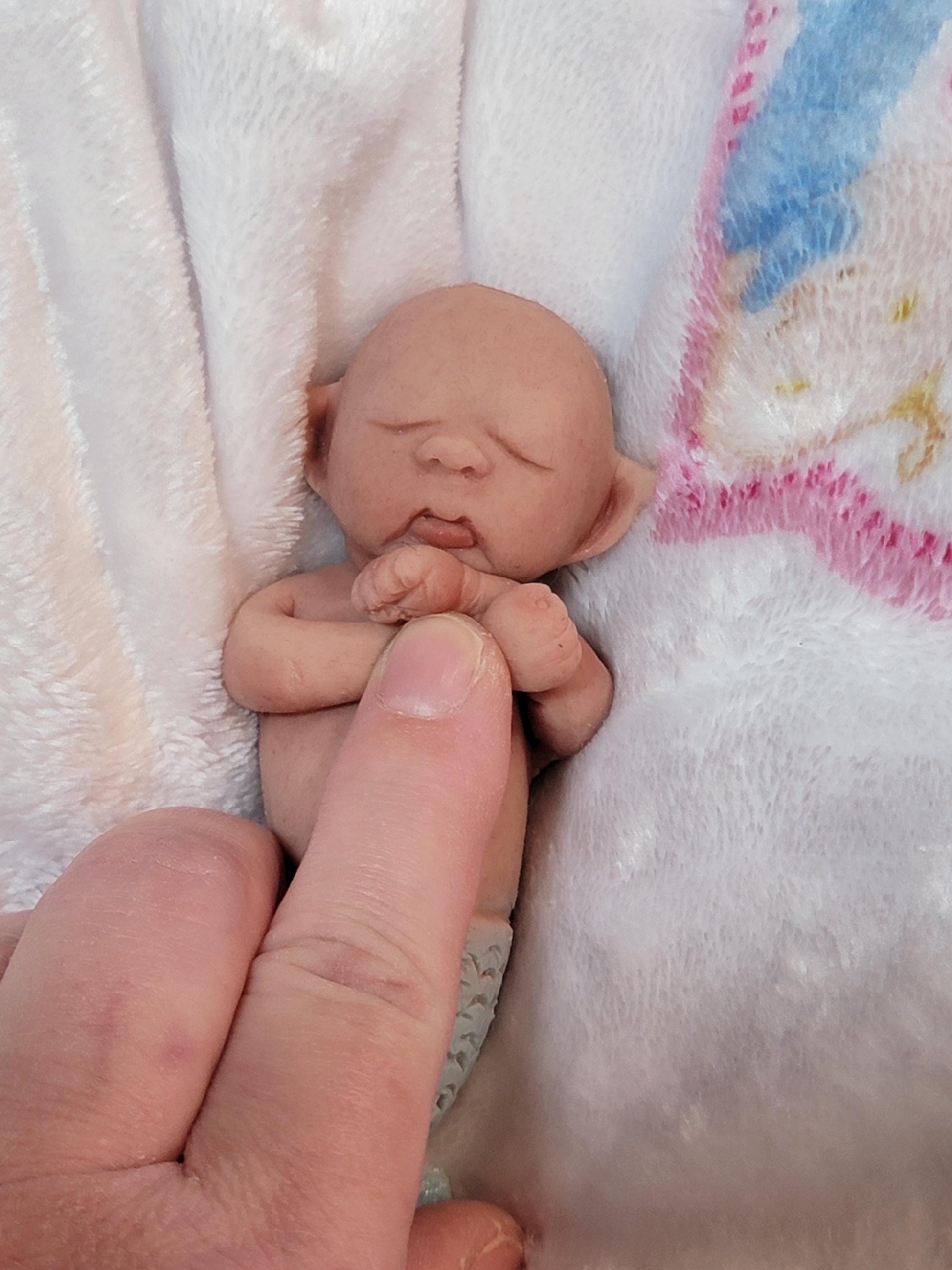 Authentic 5" Mermaid "Avalon" Full Silicone Baby Doll Enhanced Realism Edition Handmade by Artist