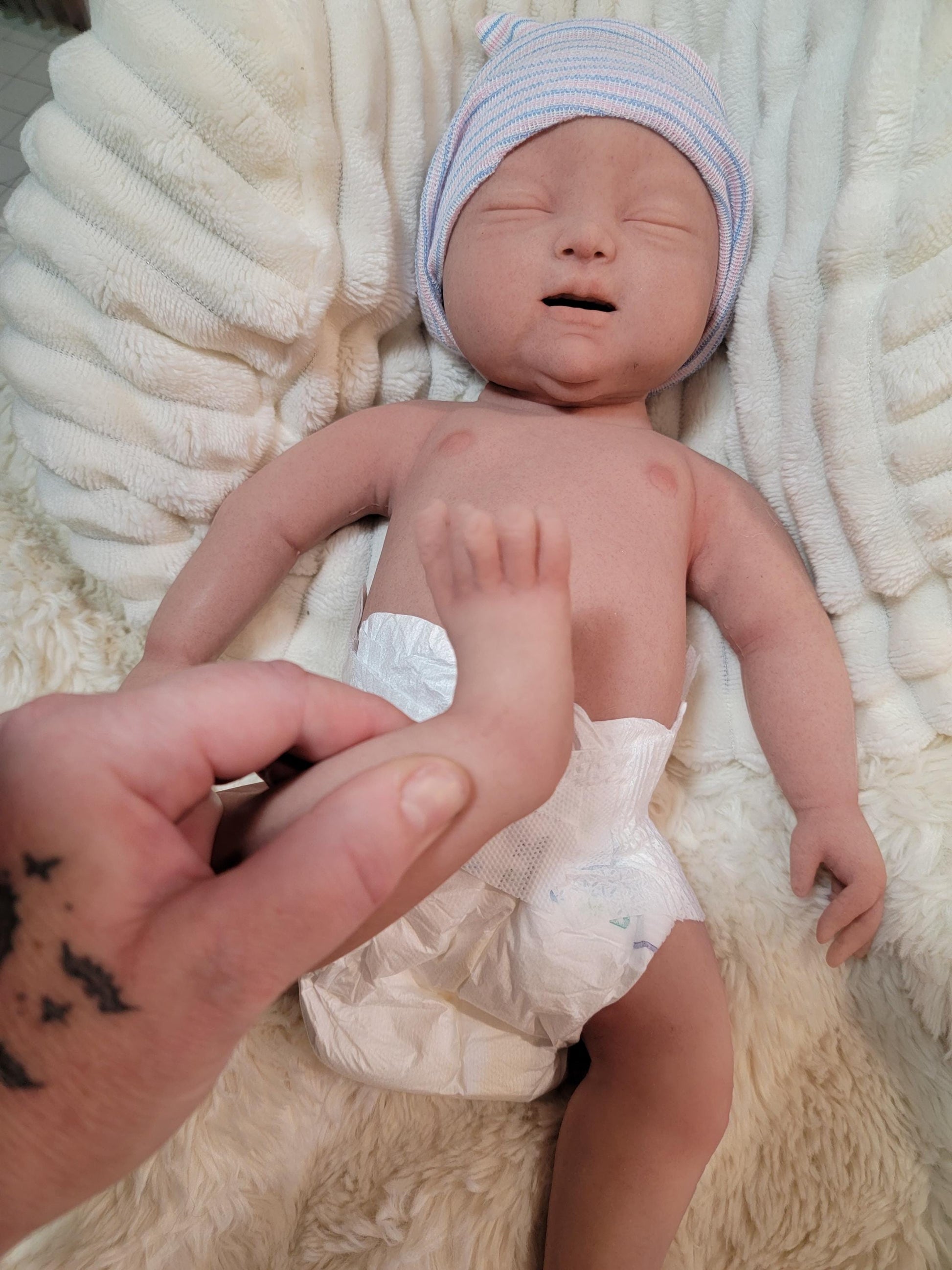 New Baby Available-Handmade 18" Silicone Baby Doll "Brianna" or "Brian" Enhanced Realism Edition