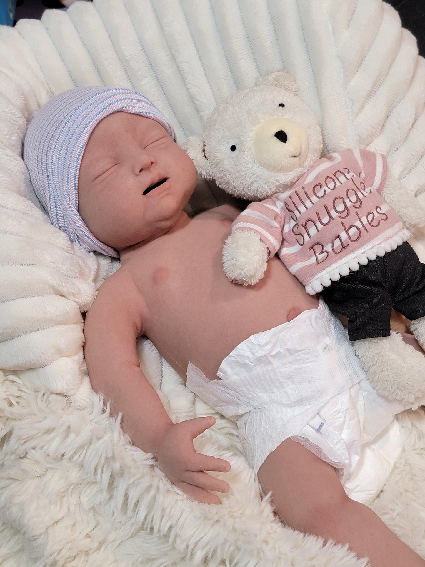 New Baby Available-Handmade 18" Silicone Baby Doll "Brianna" or "Brian" Enhanced Realism Edition