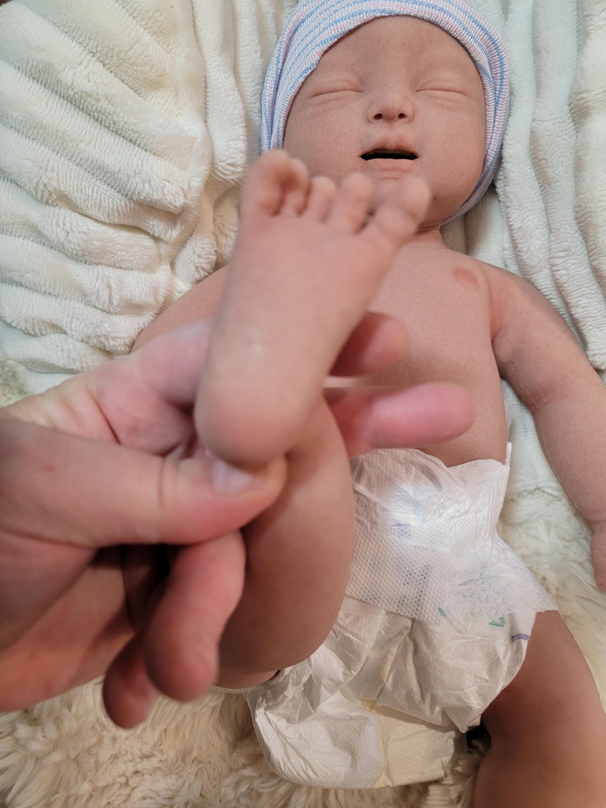 New Baby Available-Handmade 18" Silicone Baby Doll "Brianna" or "Brian" Enhanced Realism Edition