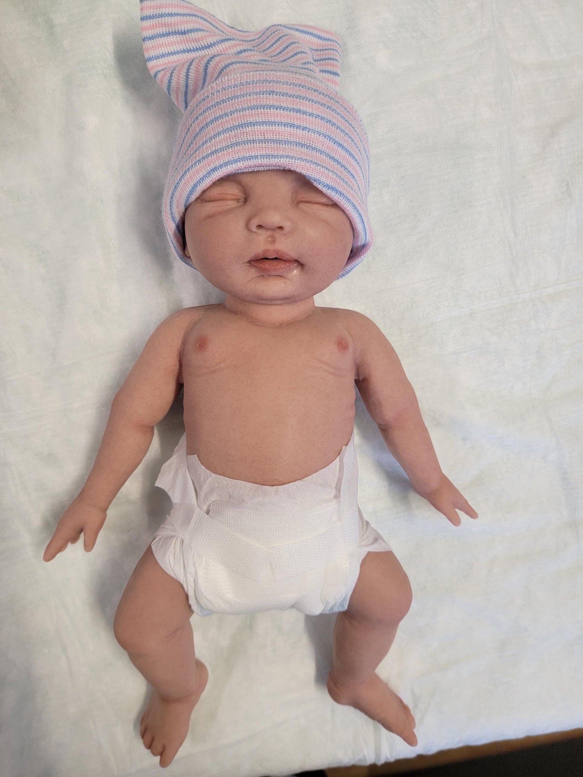 Handmade 12" Silicone Baby Doll "Charlotte" or "Carter" Enhanced Realism Edition
