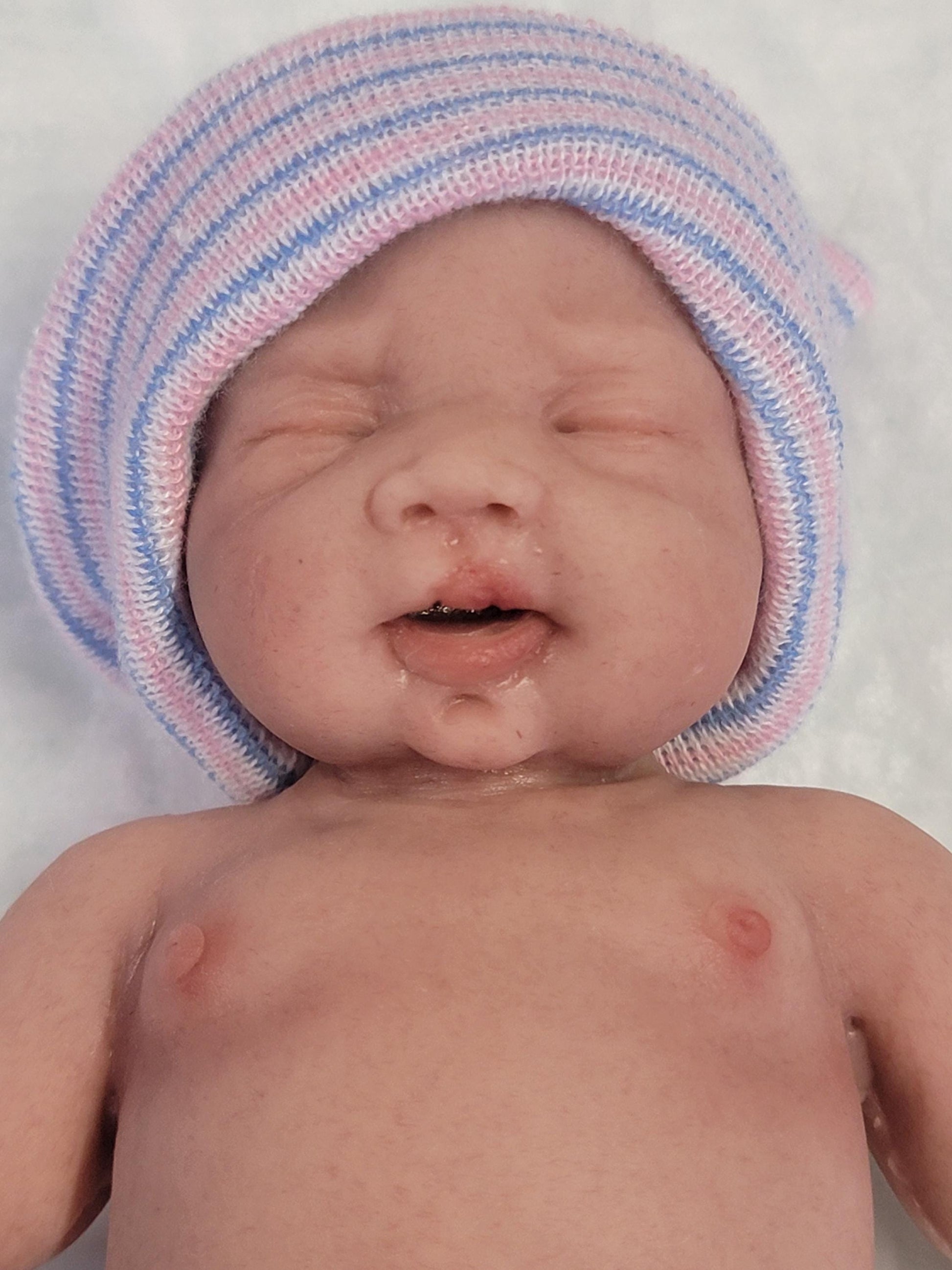 Handmade 8" Silicone Baby Doll - Skyler with Enhanced Realism Edition