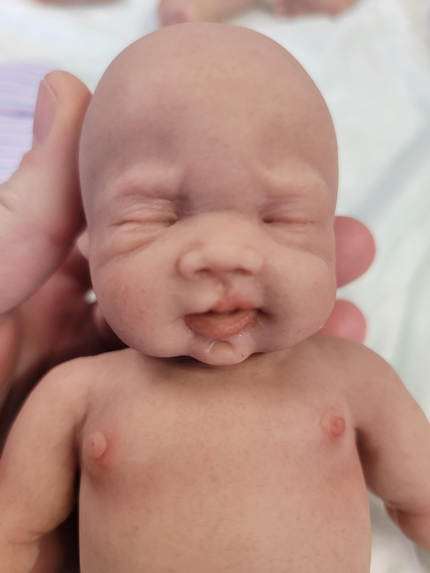 Handmade 8" Silicone Baby Doll - Skyler with Enhanced Realism Edition