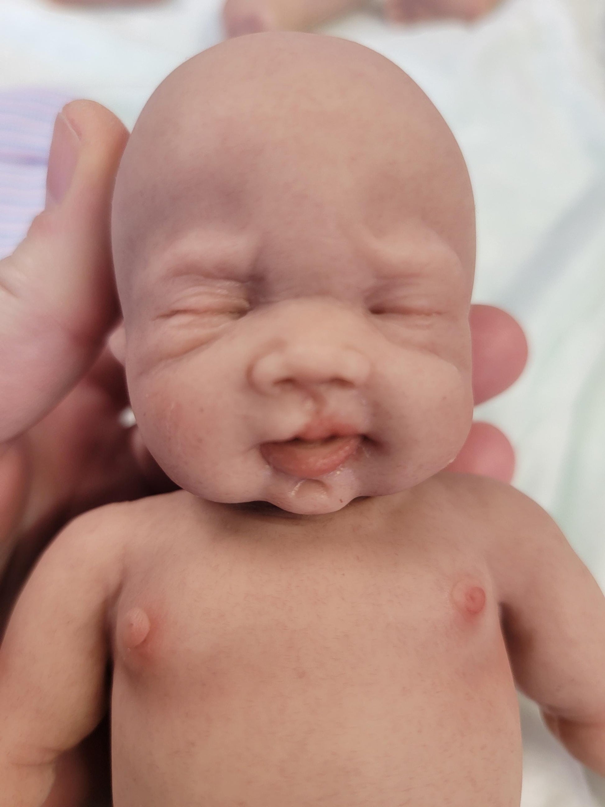 Handmade 8" Silicone Baby Doll - Skyler with Enhanced Realism Edition