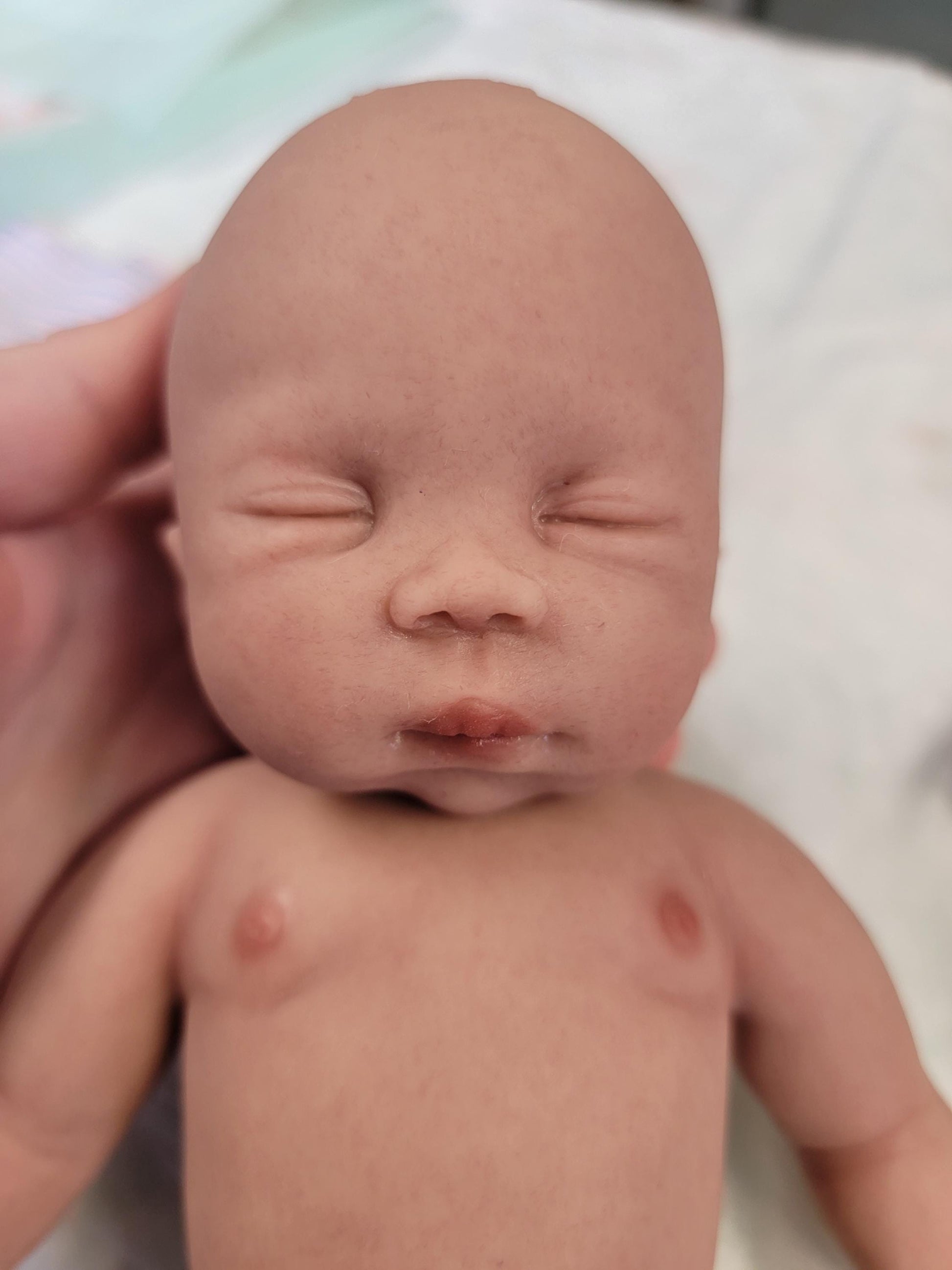 Handmade 10" Silicone Baby Doll - "Casey" Enhanced Realism Edition
