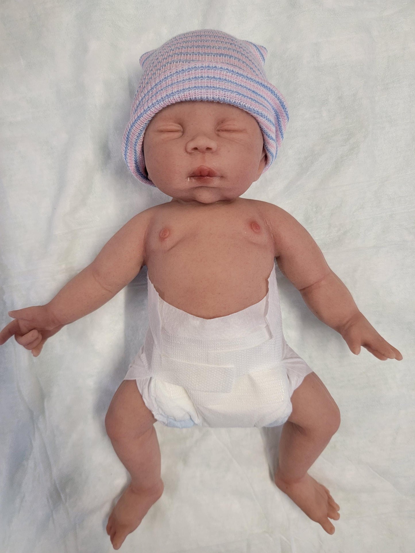 Handmade 10" Silicone Baby Doll - "Casey" Enhanced Realism Edition
