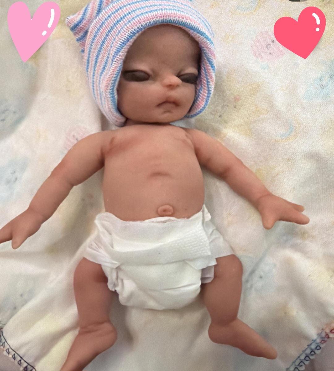 Handmade 7" Alien Silicone Baby Doll "Lunar" Enhanced Realism Edition