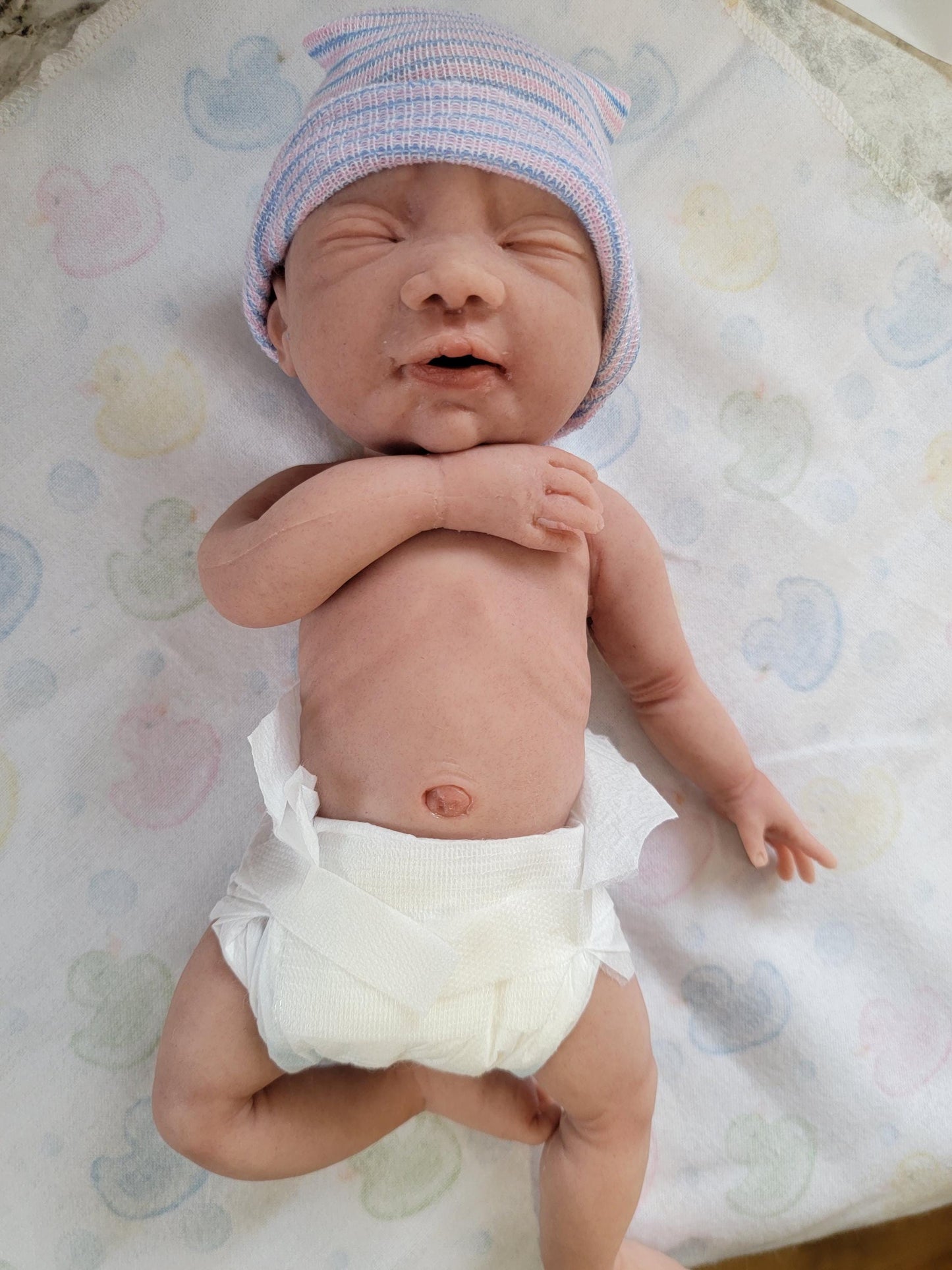 Authentic 12" Silicone Baby Doll "Oliver" Boy Enhanced Realism Edition Handmade by Artist