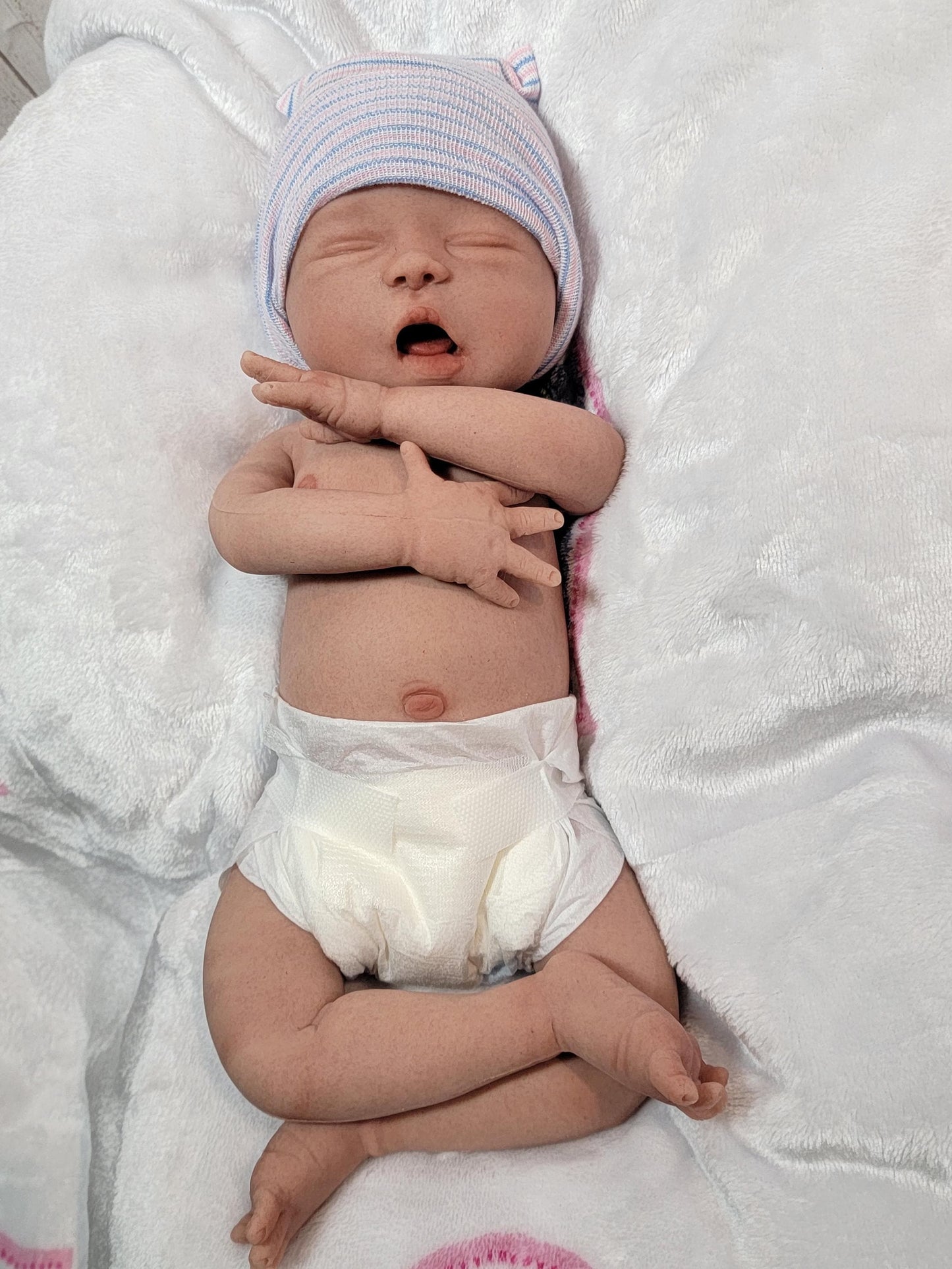 Authentic 16" Silicone Baby Doll "Charlie" Enhanced Realism Edition Handmade by Artist