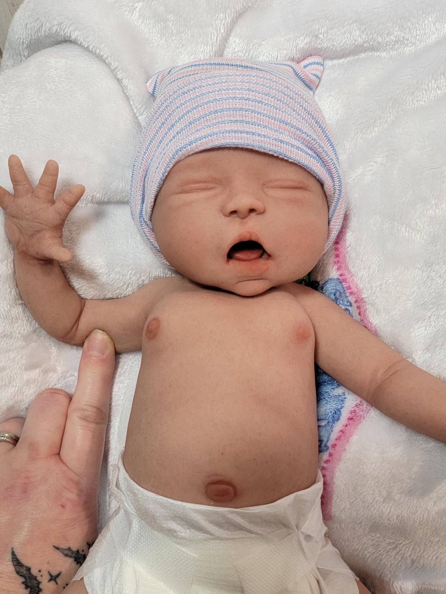 Authentic 16" Silicone Baby Doll "Charlie" Enhanced Realism Edition Handmade by Artist