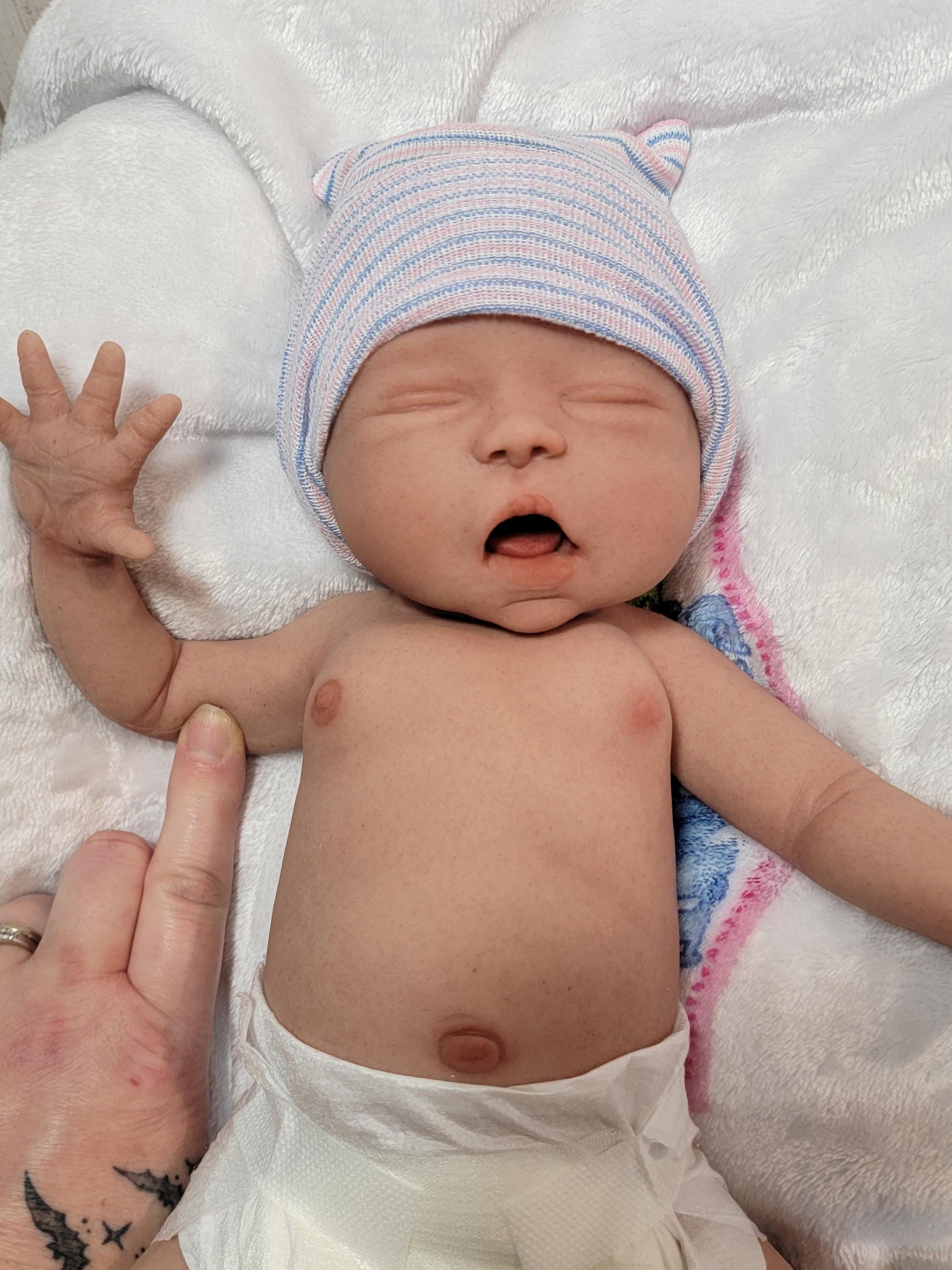 Authentic 16" Silicone Baby Doll "Charlie" Enhanced Realism Edition Handmade by Artist