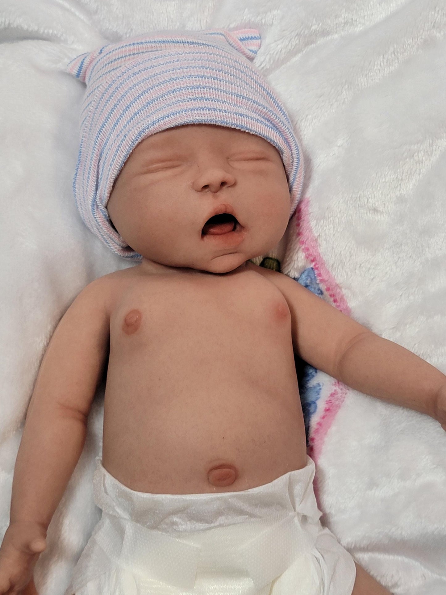 Authentic 16" Silicone Baby Doll "Charlie" Enhanced Realism Edition Handmade by Artist