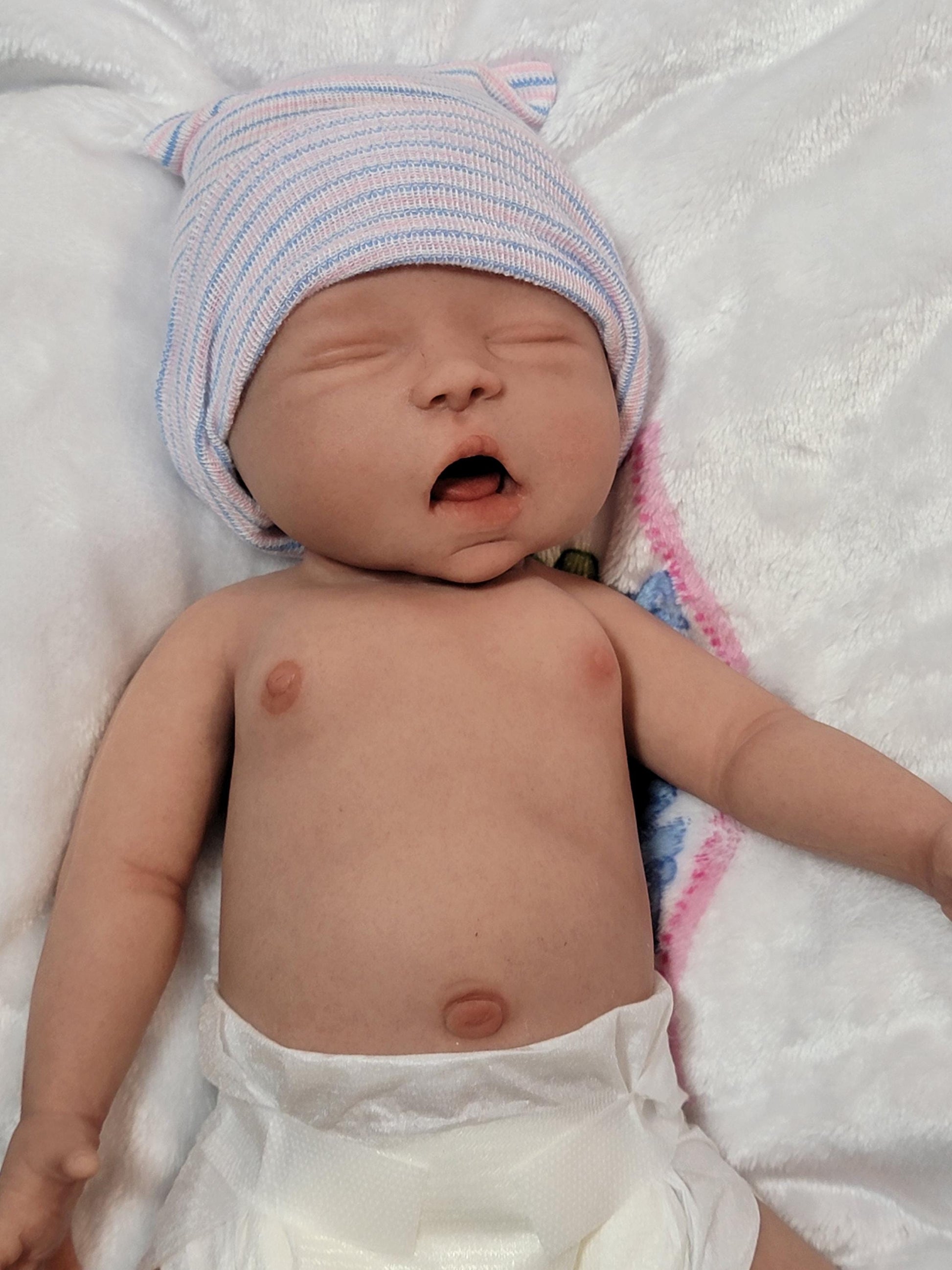 Authentic 16" Silicone Baby Doll "Charlie" Enhanced Realism Edition Handmade by Artist