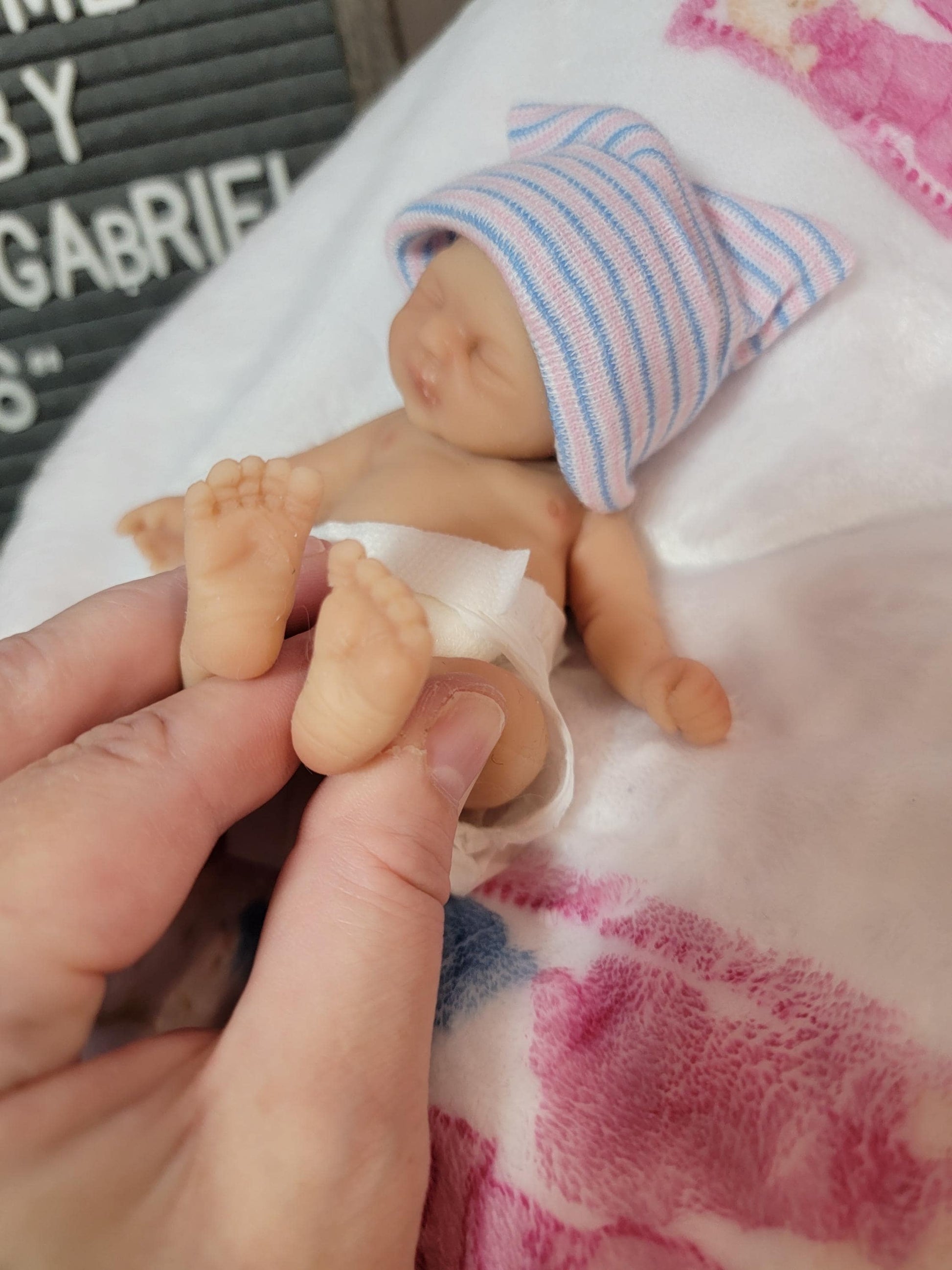 Handmade 6" Silicone Baby Doll - Gabriel or Gabriella Enhanced Realism Edition