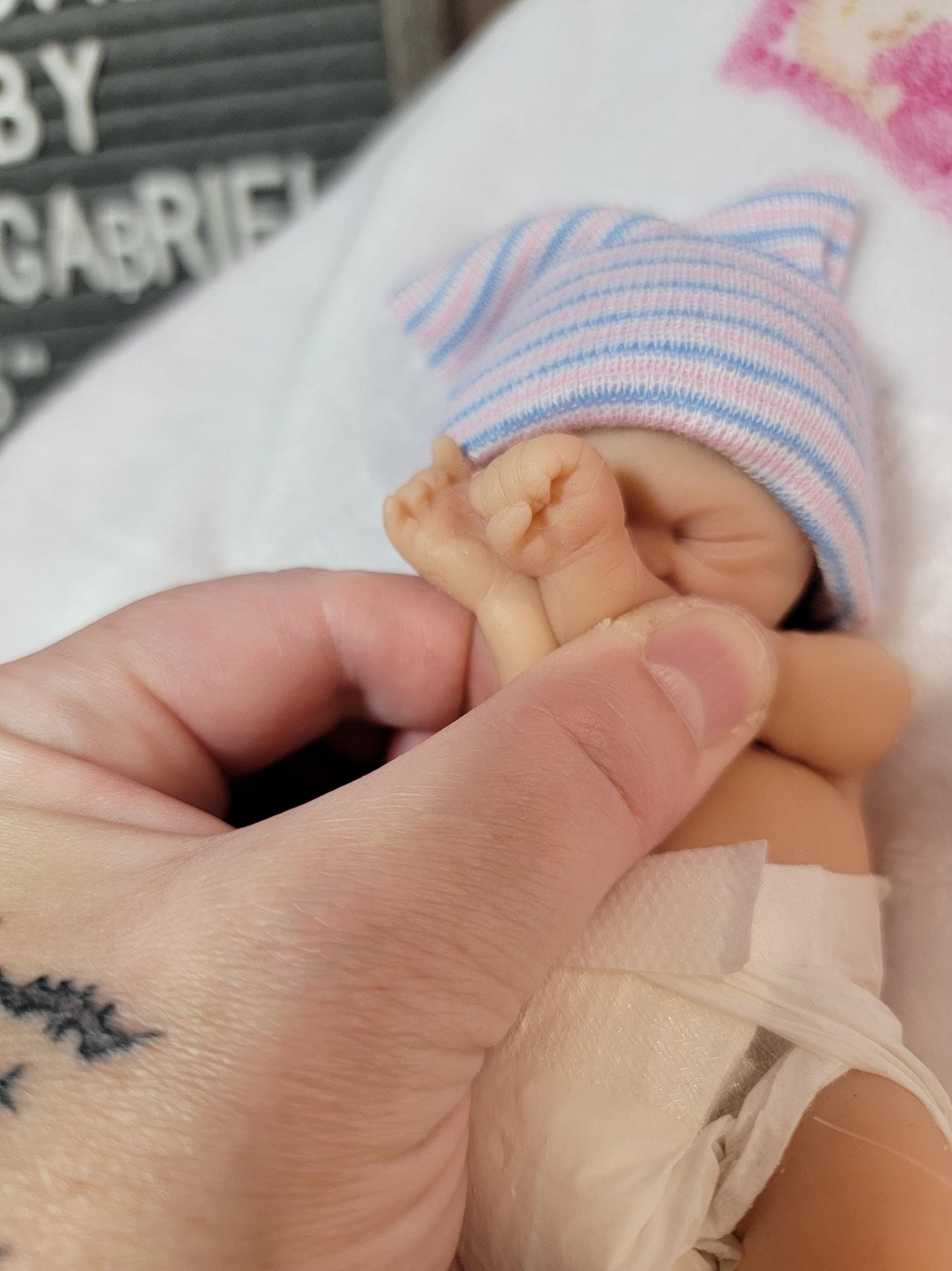 Handmade 6" Silicone Baby Doll - Gabriel or Gabriella Enhanced Realism Edition