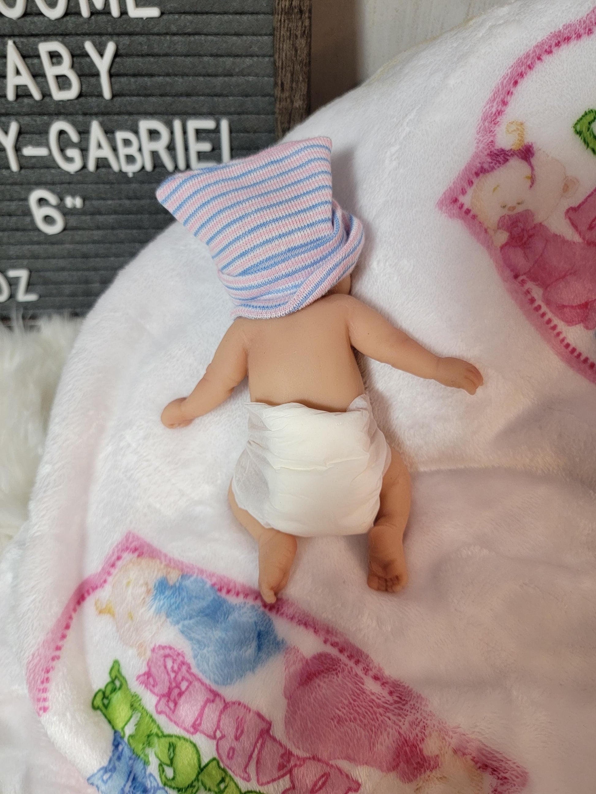 Handmade 6" Silicone Baby Doll - Gabriel or Gabriella Enhanced Realism Edition