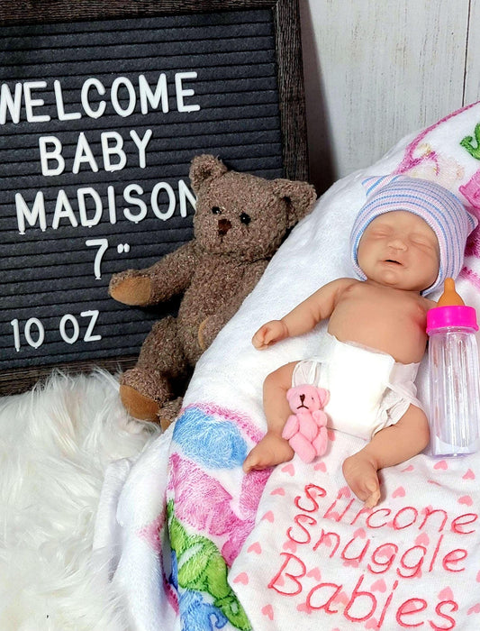 Handmade 7" Silicone Baby Doll - Madison or Matthew Enhanced Realism Edition