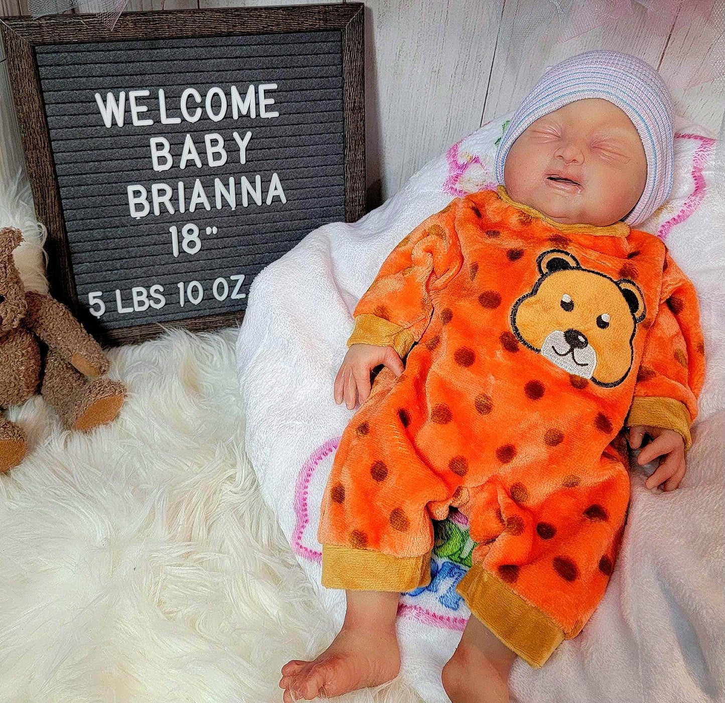 New Baby Available-Handmade 18" Silicone Baby Doll "Brianna" or "Brian" Enhanced Realism Edition