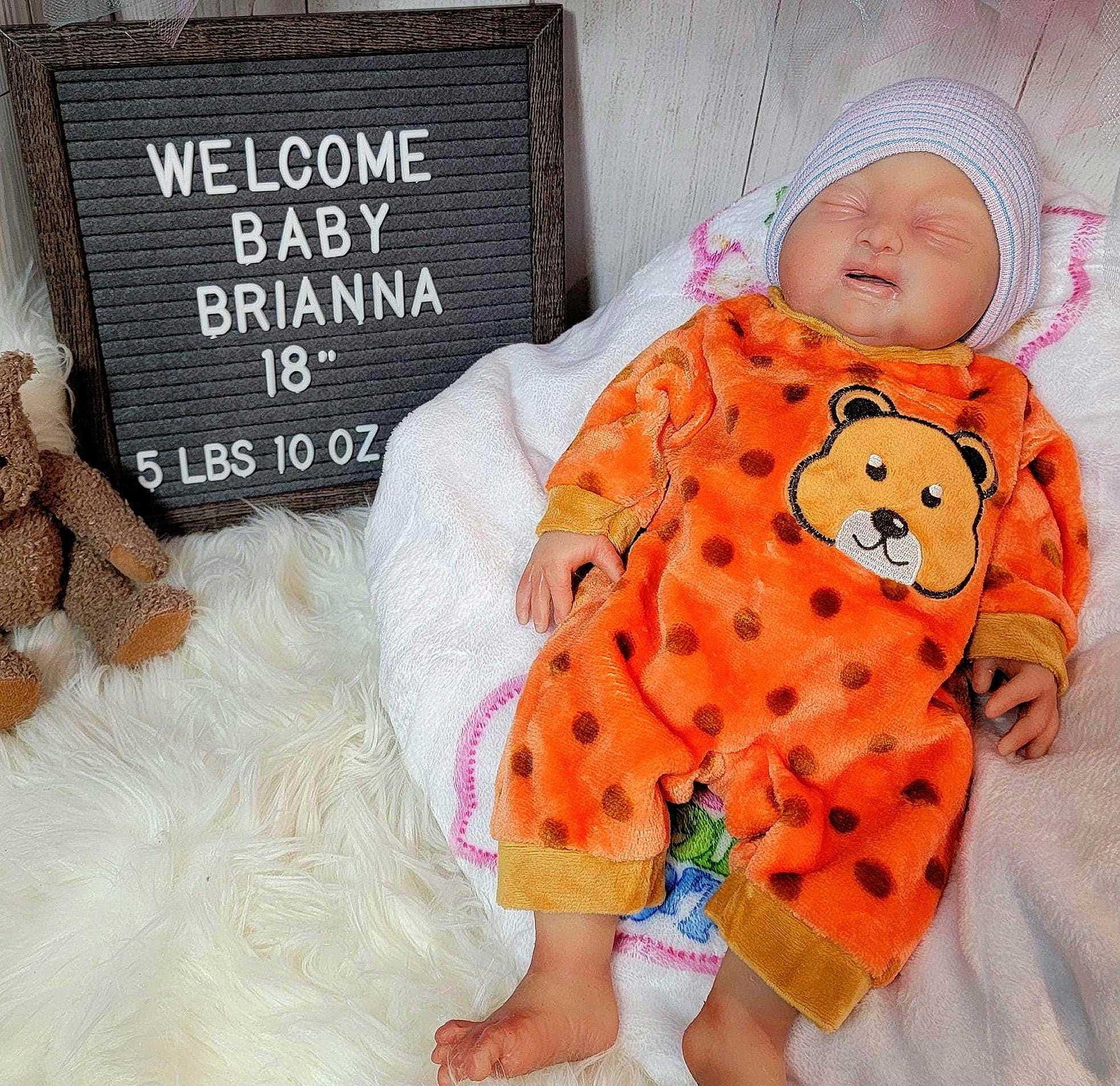 New Baby Available-Handmade 18" Silicone Baby Doll "Brianna" or "Brian" Enhanced Realism Edition