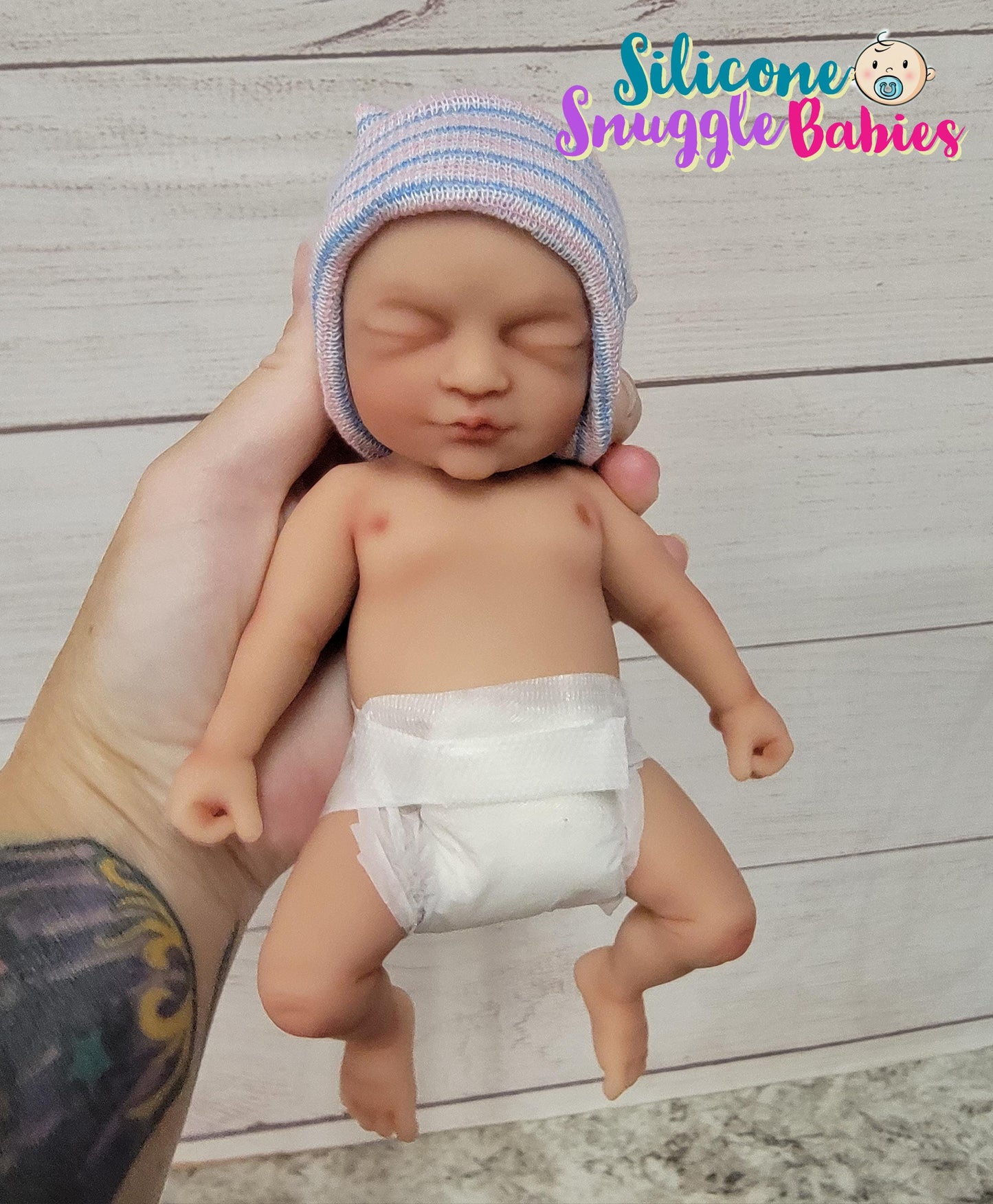 Silicone Baby Doll 7 inch Girl or Boy "Bailey" Enhanced Realism Edition