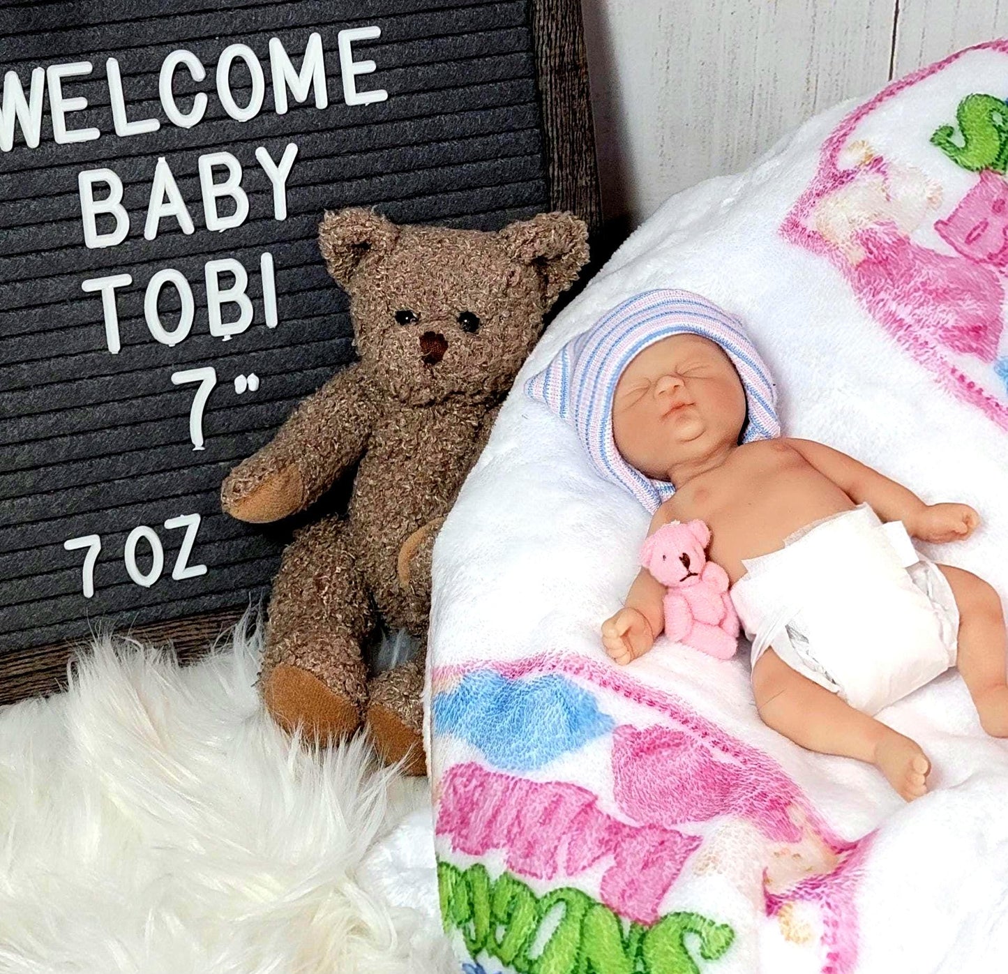 Handmade 6" Silicone Baby Doll Tobi Enhanced Realism Edition