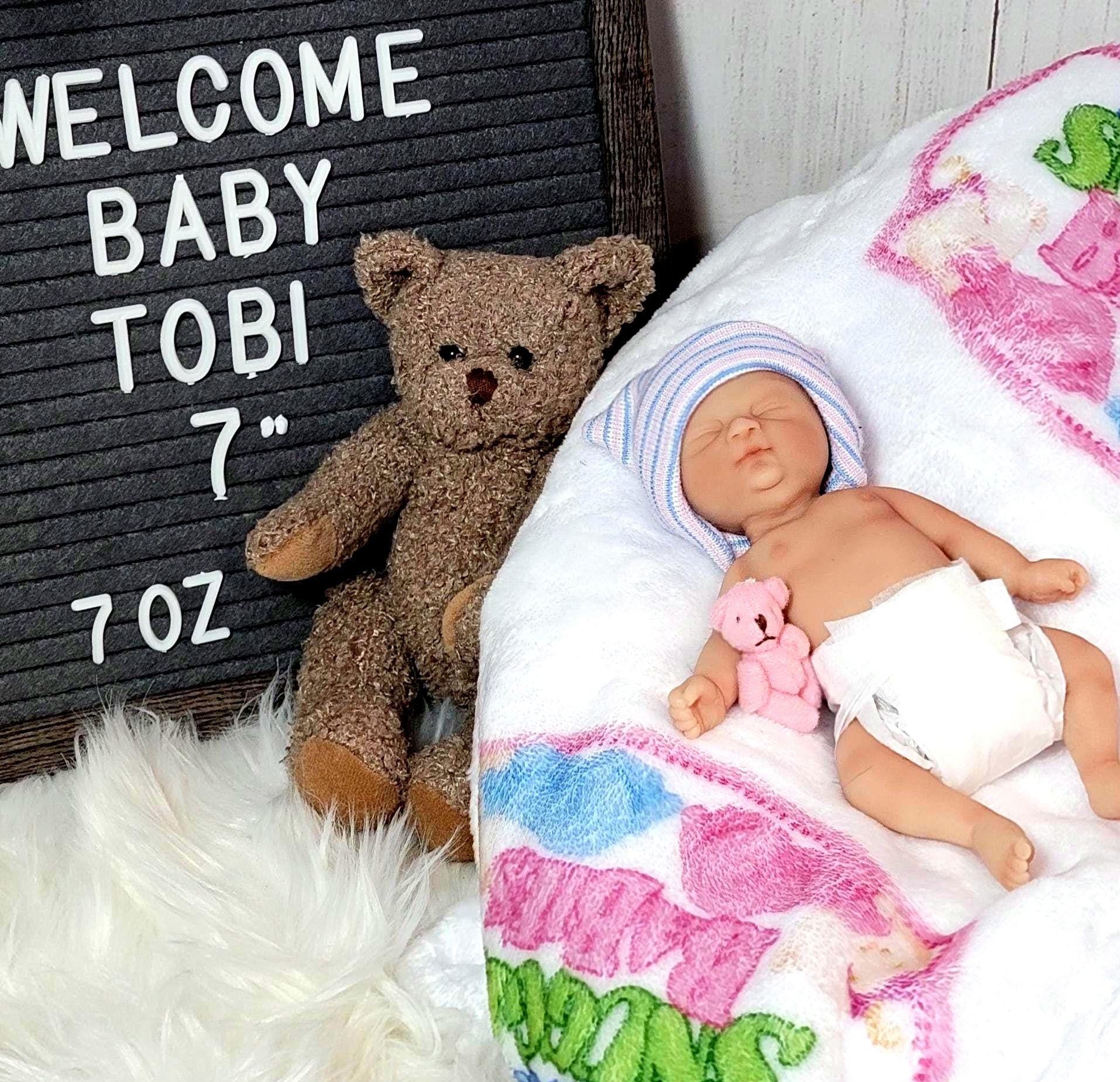 Handmade 6" Silicone Baby Doll Tobi Enhanced Realism Edition