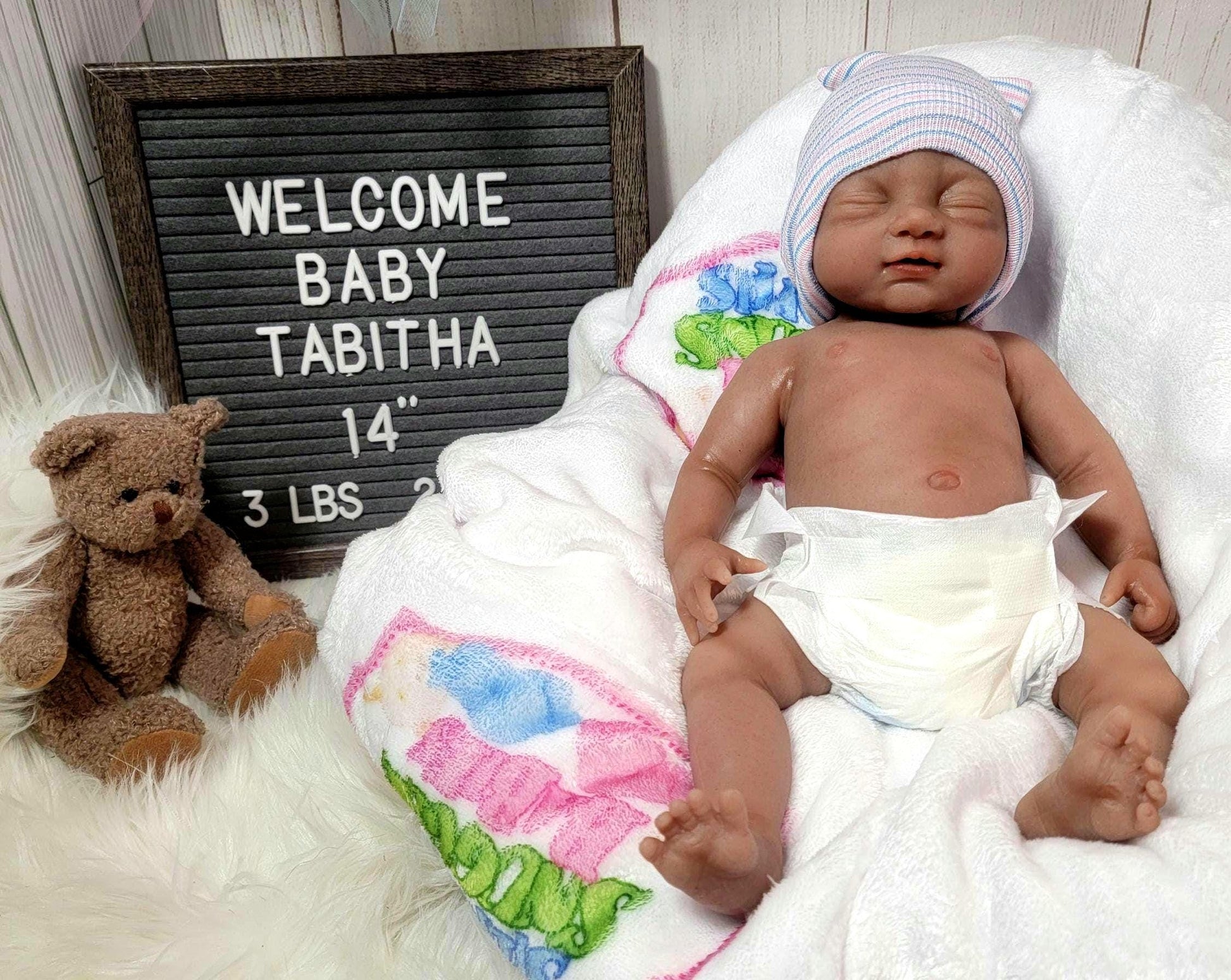 Handmade 14" Silicone Baby Doll "Tabitha" or "Tony" Enhanced Realism Edition