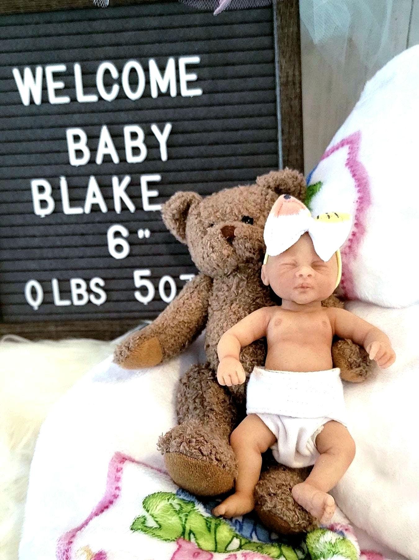 Handmade 6" Silicone Baby Doll Blake Enhanced Realism Edition
