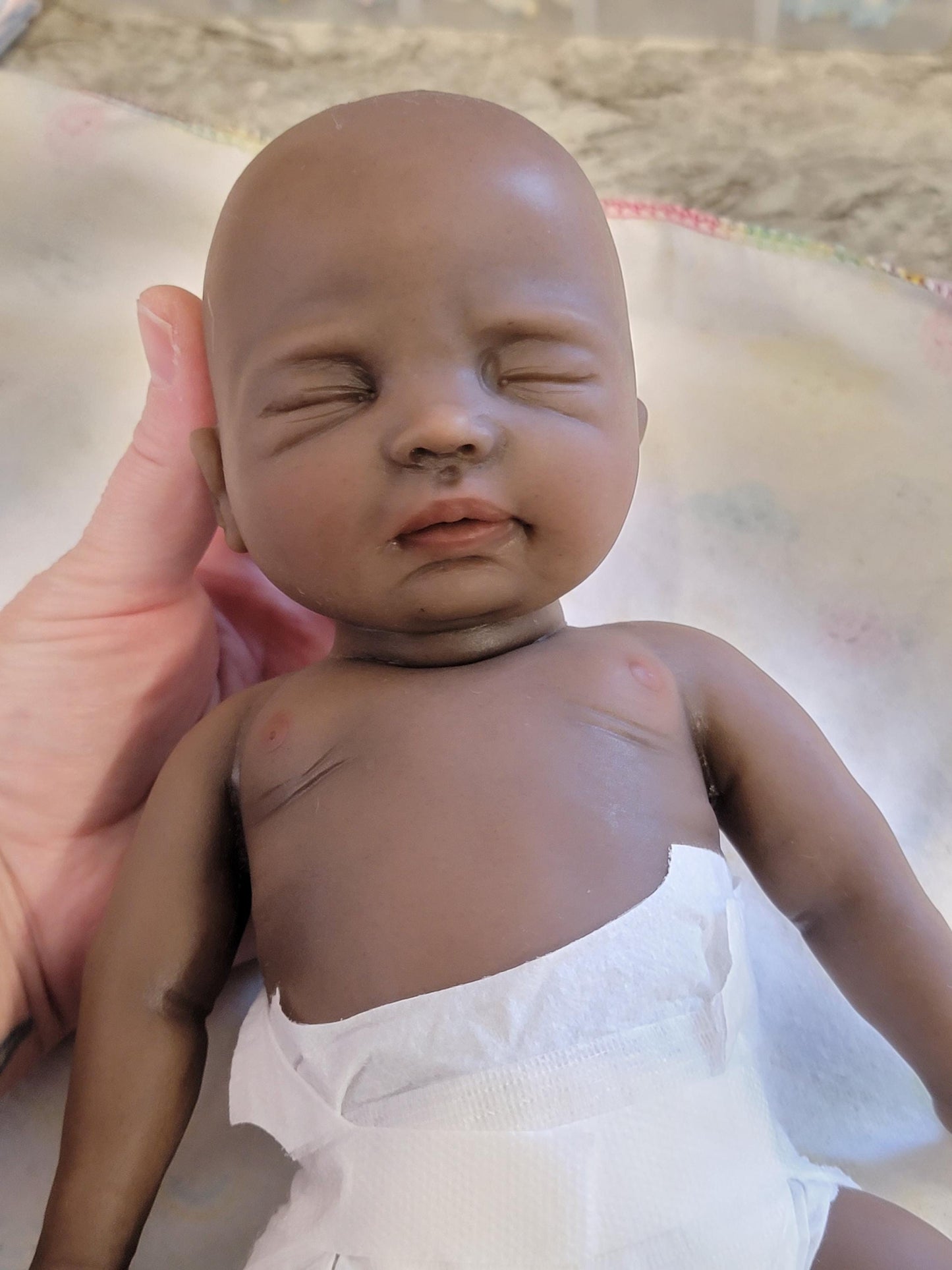 Authentic 12" Silicone Baby Doll Dark "Charlotte" or "Carter" Enhanced Realism Edition Handmade by Artist