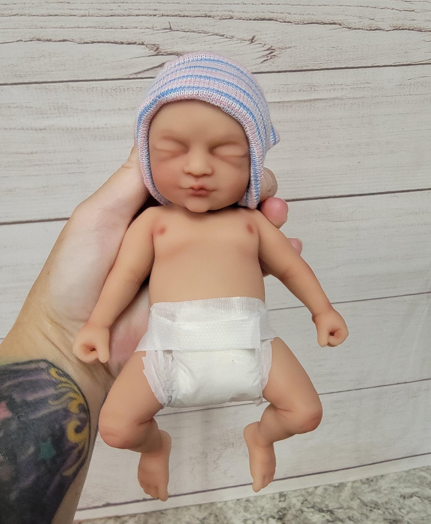Silicone Baby Doll 7 inch Girl or Boy "Bailey" Enhanced Realism Edition