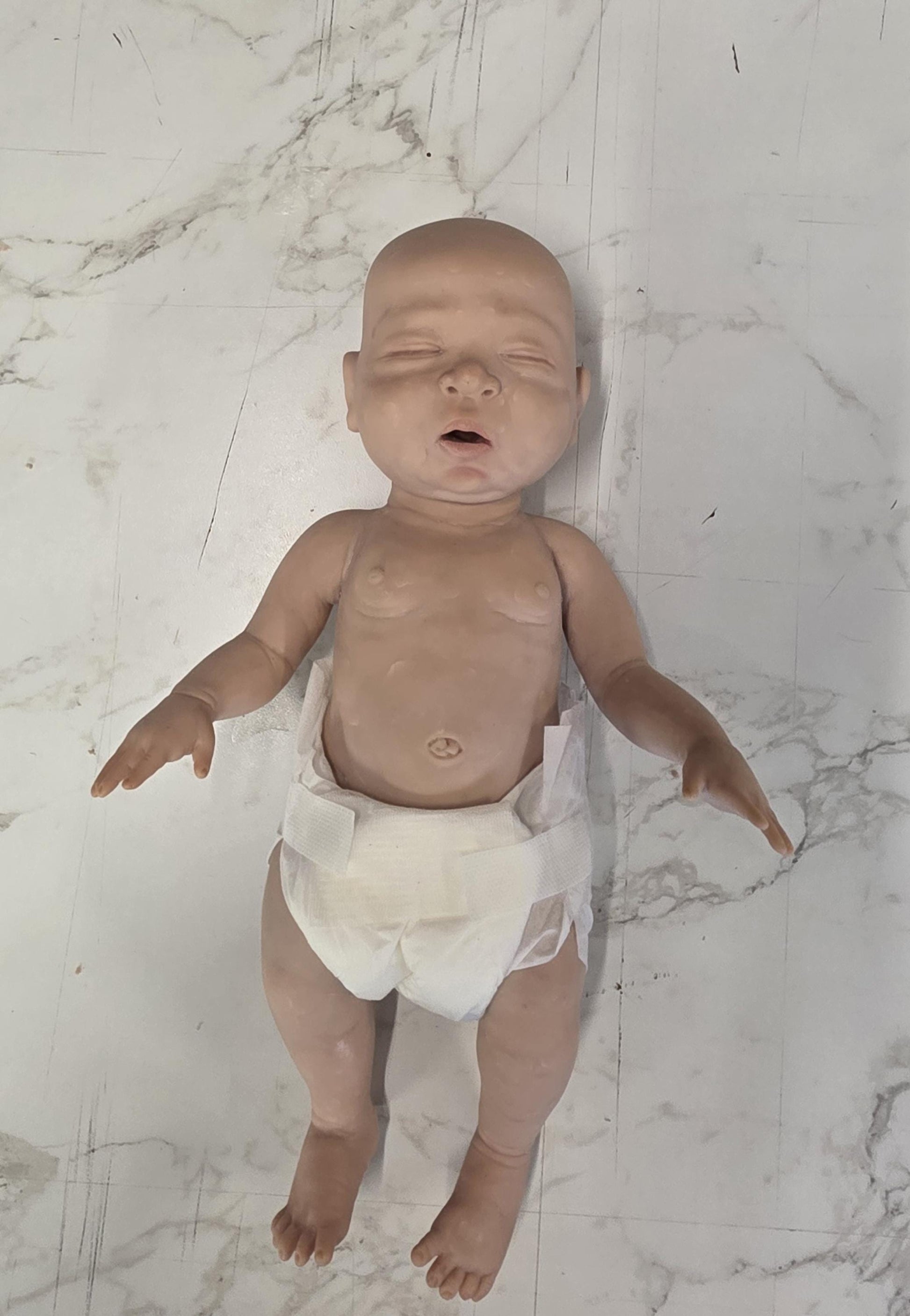 PRE ORDER Authentic 14" Silicone Baby Doll "Sawyer" Enhanced Realism Edition Handmade by Artist