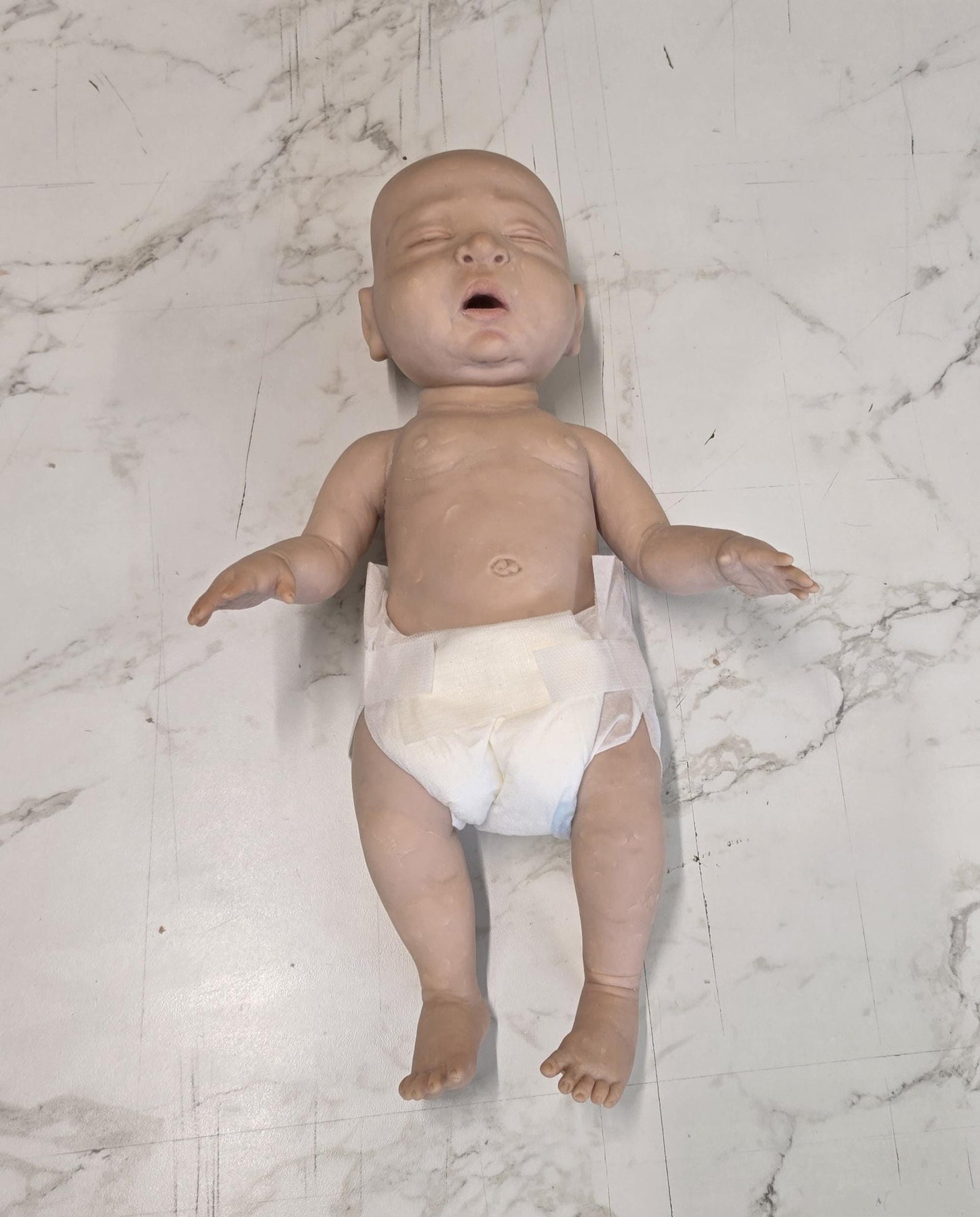 PRE ORDER Authentic 14" Silicone Baby Doll "Sawyer" Enhanced Realism Edition Handmade by Artist