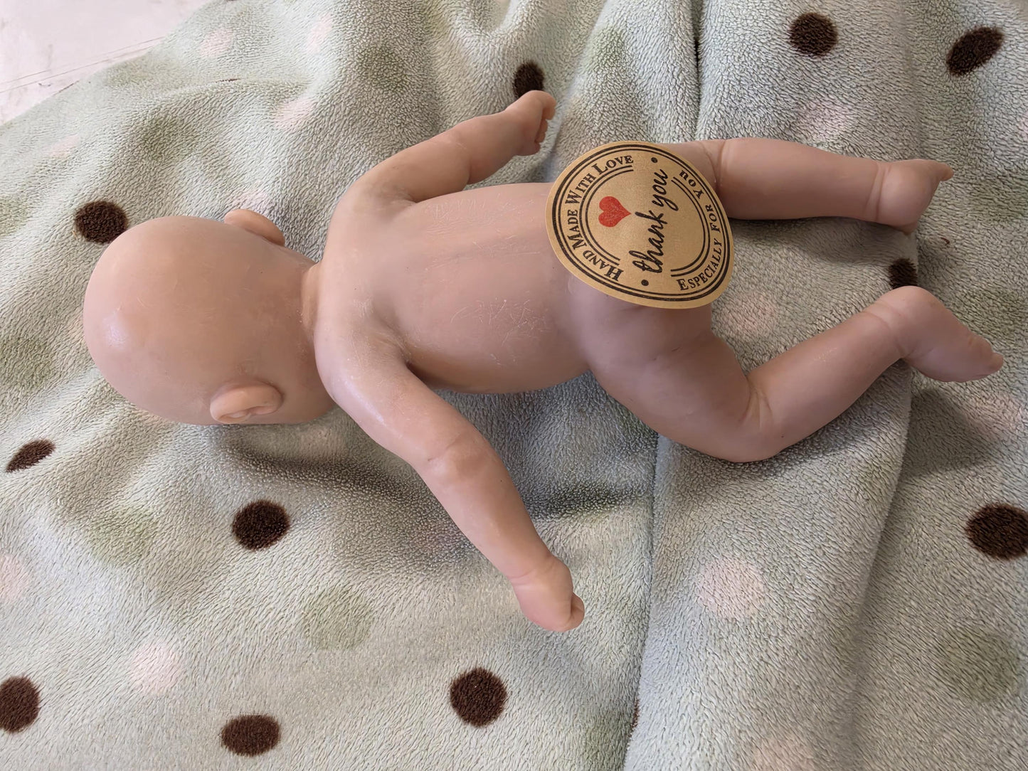 PRE ORDER Authentic 7.5" Silicone Baby Girl Doll - "Avery" Enhanced Realism Edition Handmade by Artist