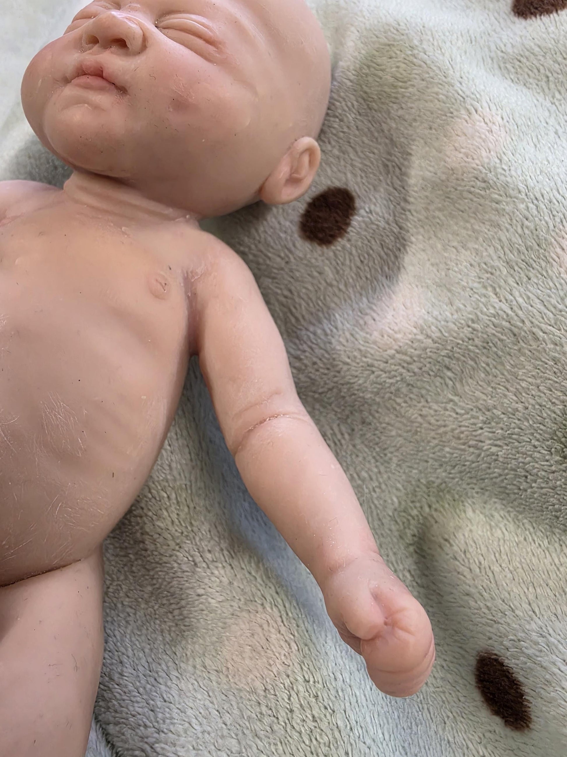 PRE ORDER Authentic 7.5" Silicone Baby Girl Doll - "Avery" Enhanced Realism Edition Handmade by Artist