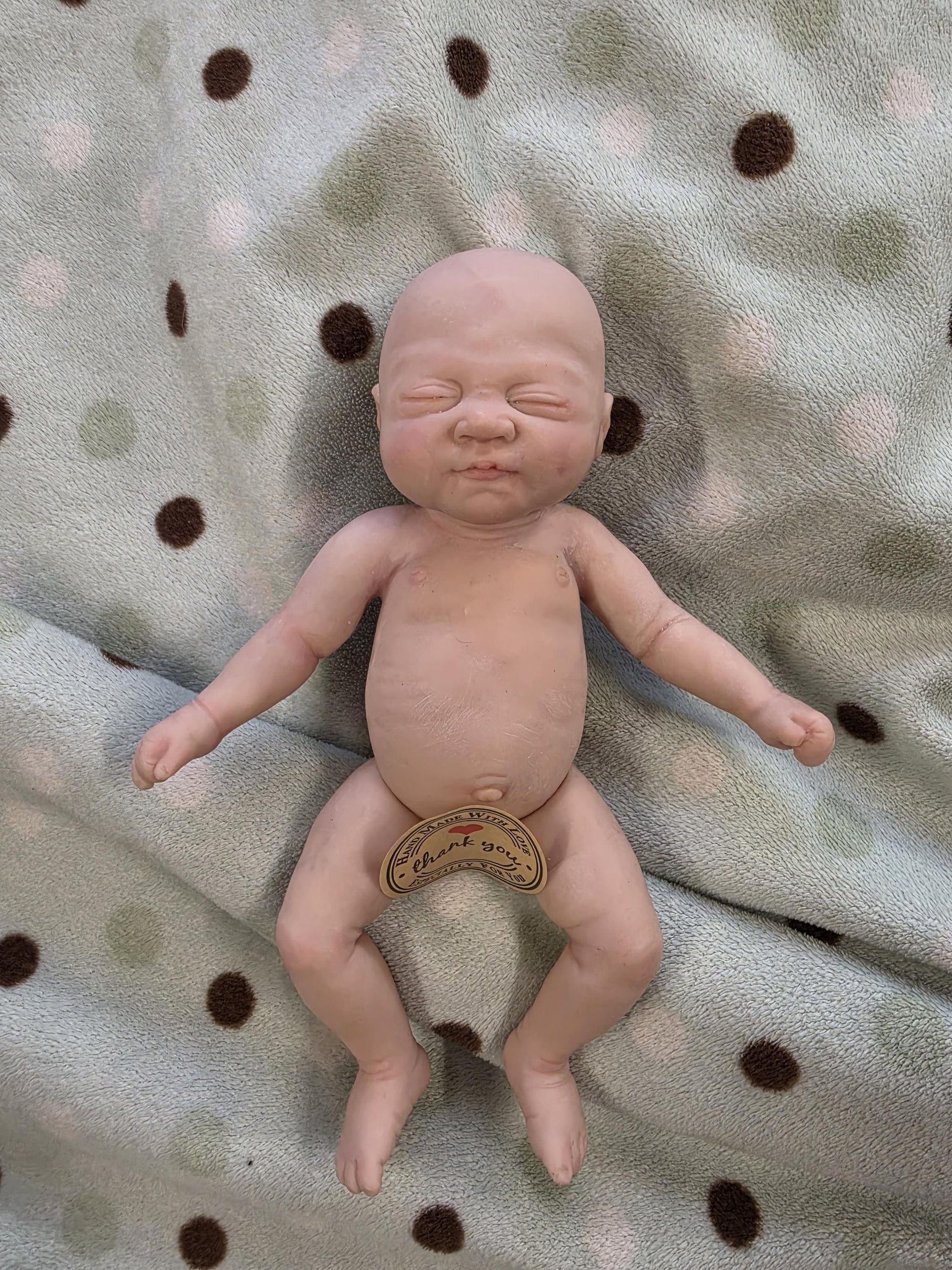 PRE ORDER Authentic 7.5" Silicone Baby Girl Doll - "Avery" Enhanced Realism Edition Handmade by Artist