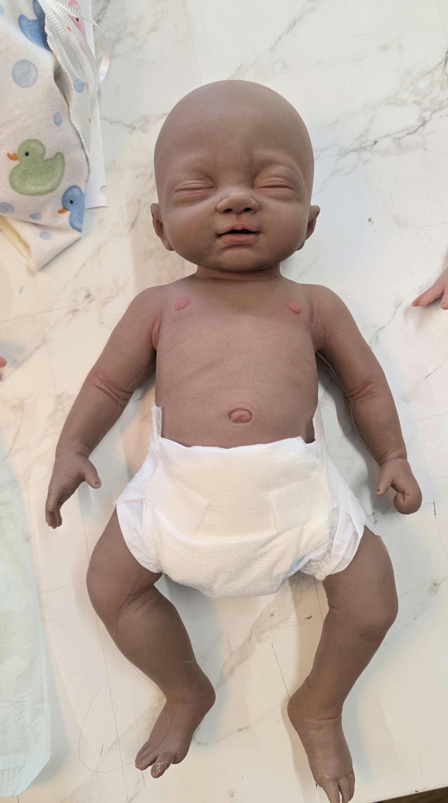 Authentic 14" Silicone Baby Doll "Tabitha" or "Tony" Enhanced Realism Edition Handmade by Artist