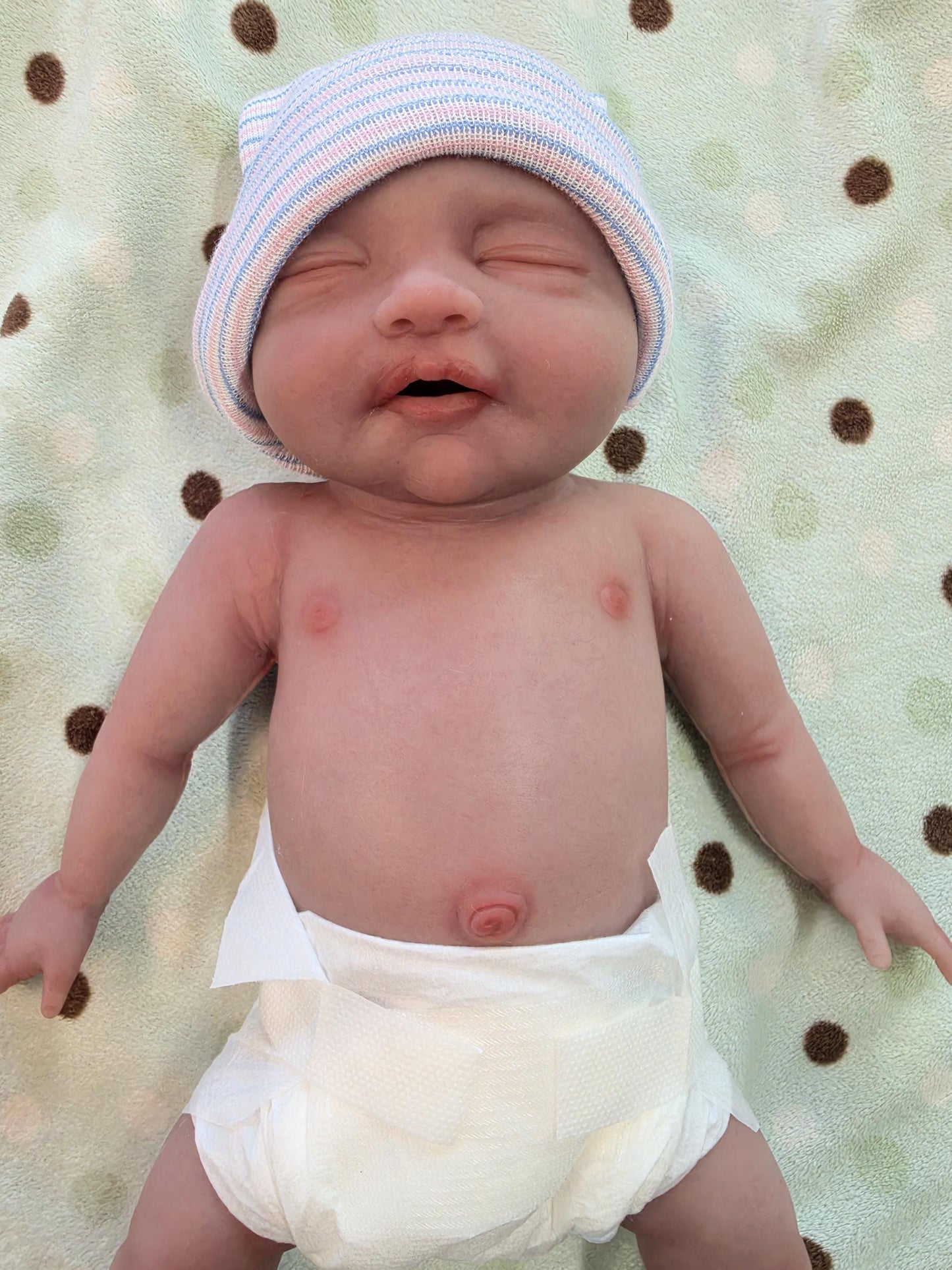Ready to ship Authentic 14" Silicone Baby Girl Doll Enhanced Realism Edition - Emerson Handmade by Artist