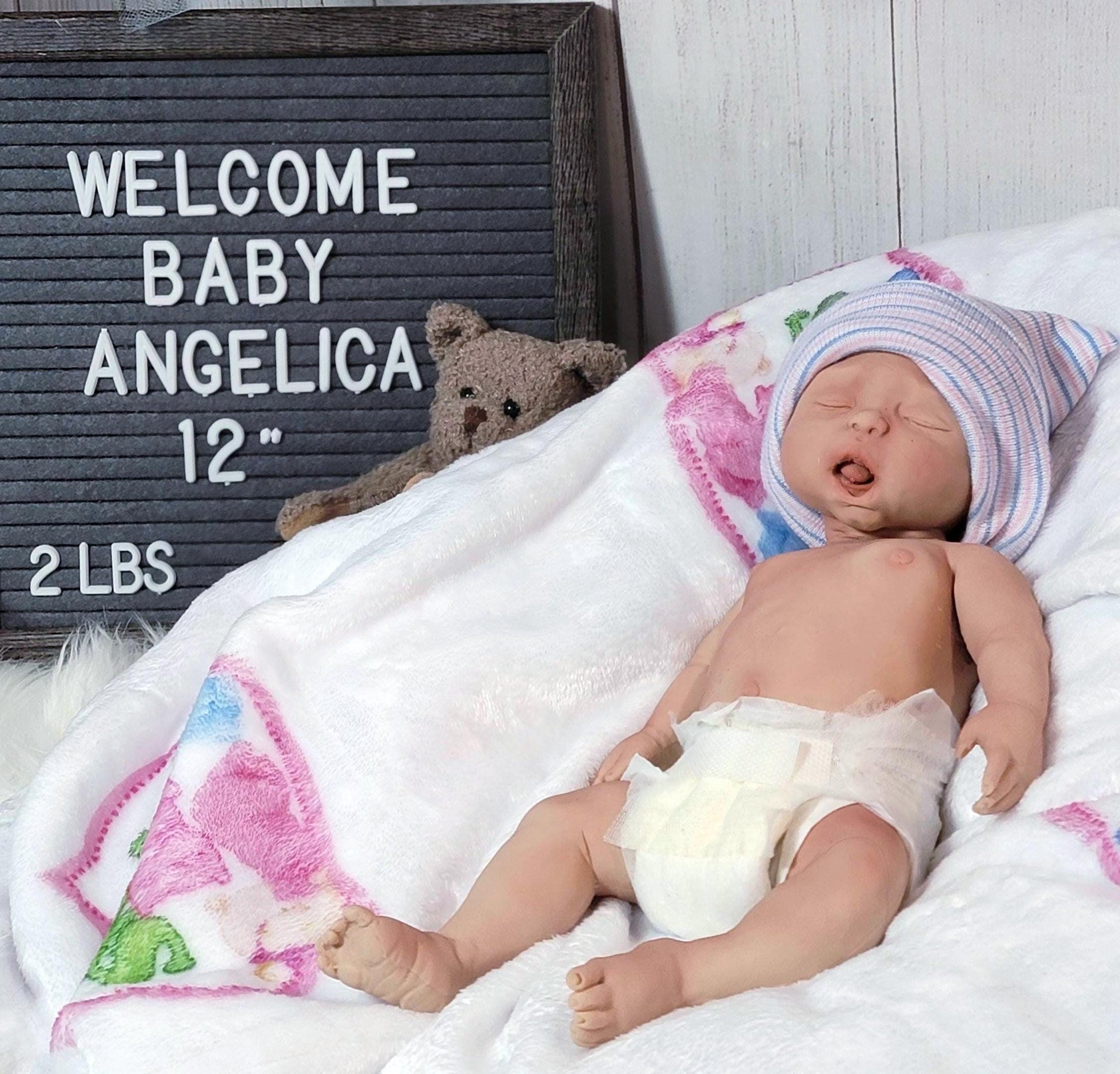 Authentic 12" Silicone Baby Doll Angelica or Arthur Enhanced Realism Edition Handmade by Artist